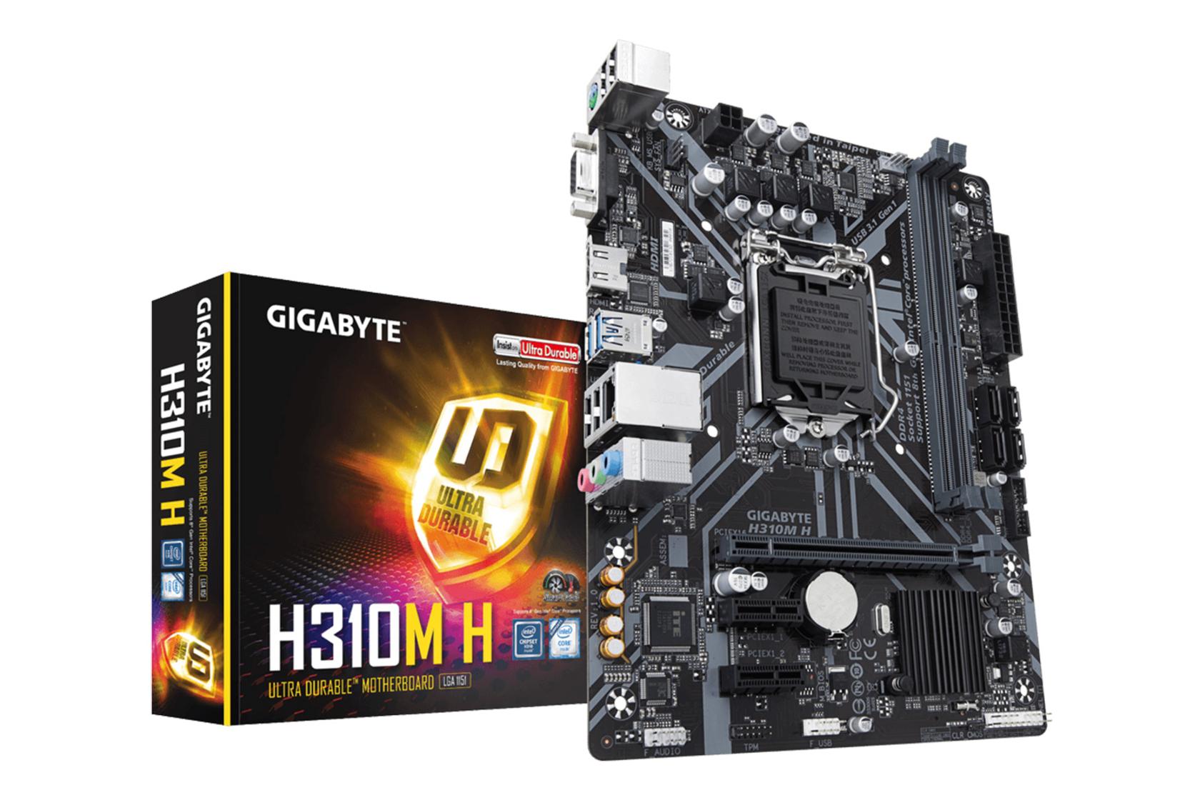 جعبه مادربرد گیگابایت GIGABYTE H310M H (rev. 1.0/1.3)