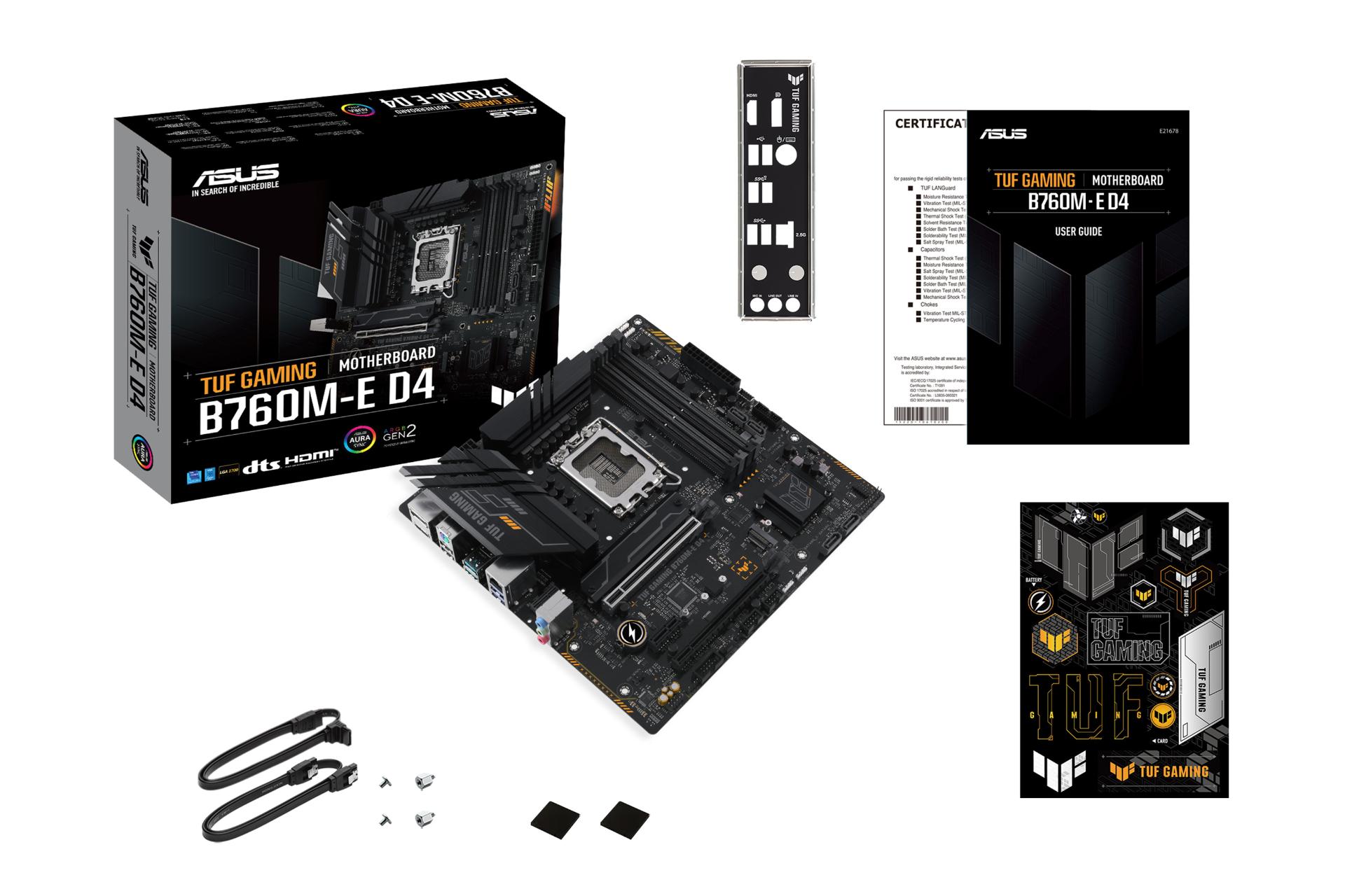 اقلام همراه مادربرد ایسوس ASUS TUF GAMING B760M-E D4