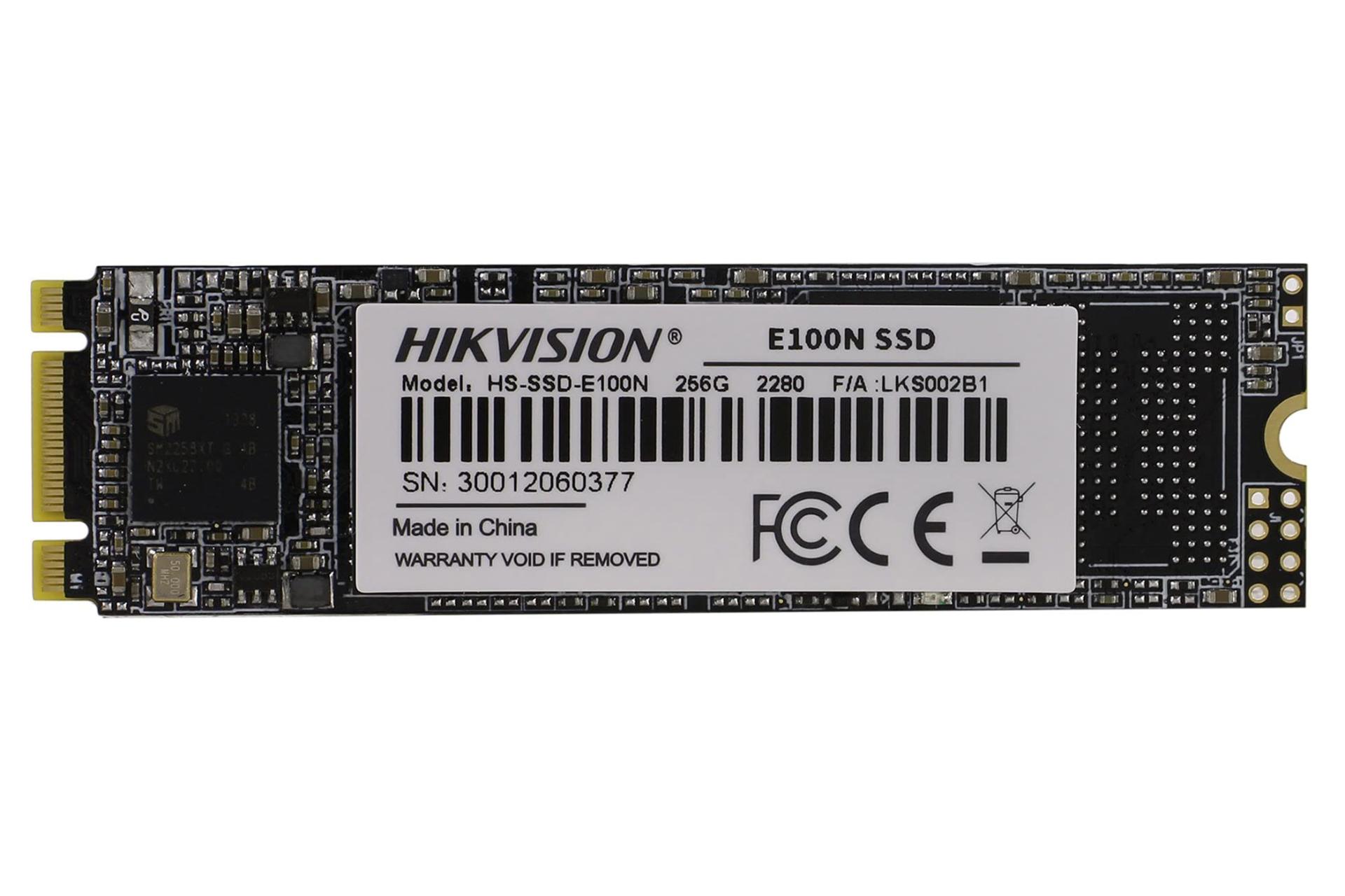 نمای روبرو SSD هایک ویژن E100N SATA M.2
