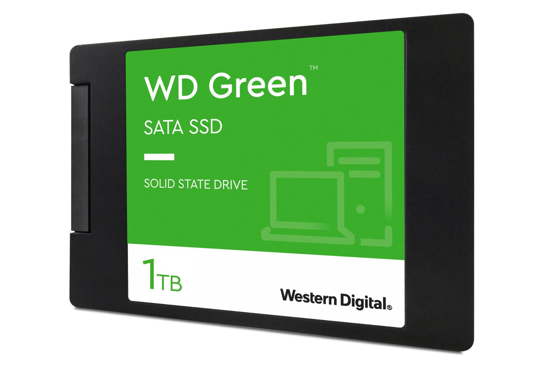 نمای جانبی SSD وسترن دیجیتال Green WDS100T3G0A SATA 2.5 Inch