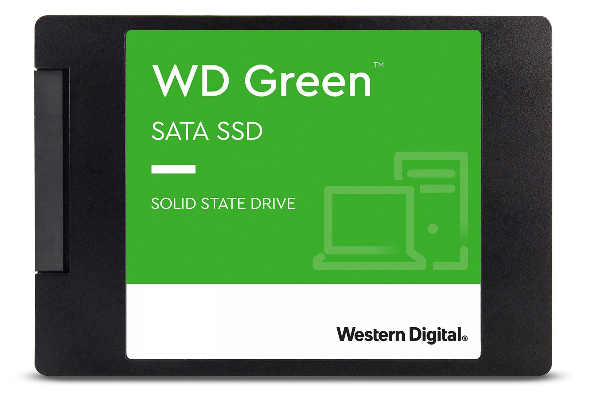 نمای روبرو SSD وسترن دیجیتال Green WDS100T3G0A SATA 2.5 Inch