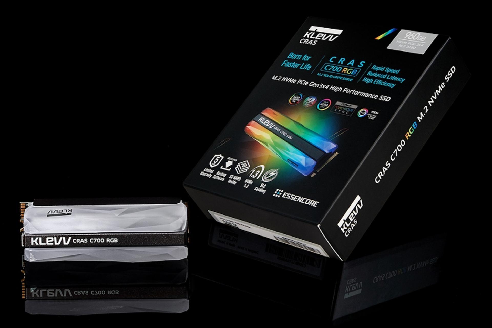 جعبه SSD کلو KLEVV CRAS C700 NVMe M.2 960GB ظرفیت 960 گیگابایت