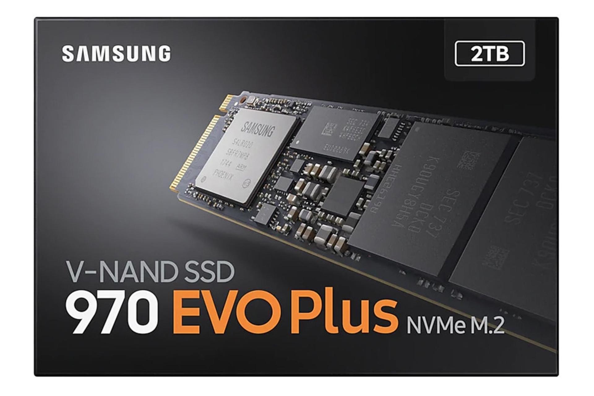 جعبه SSD سامسونگ Samsung 970 EVO Plus NVMe M.2 2TB ظرفیت 2 ترابایت