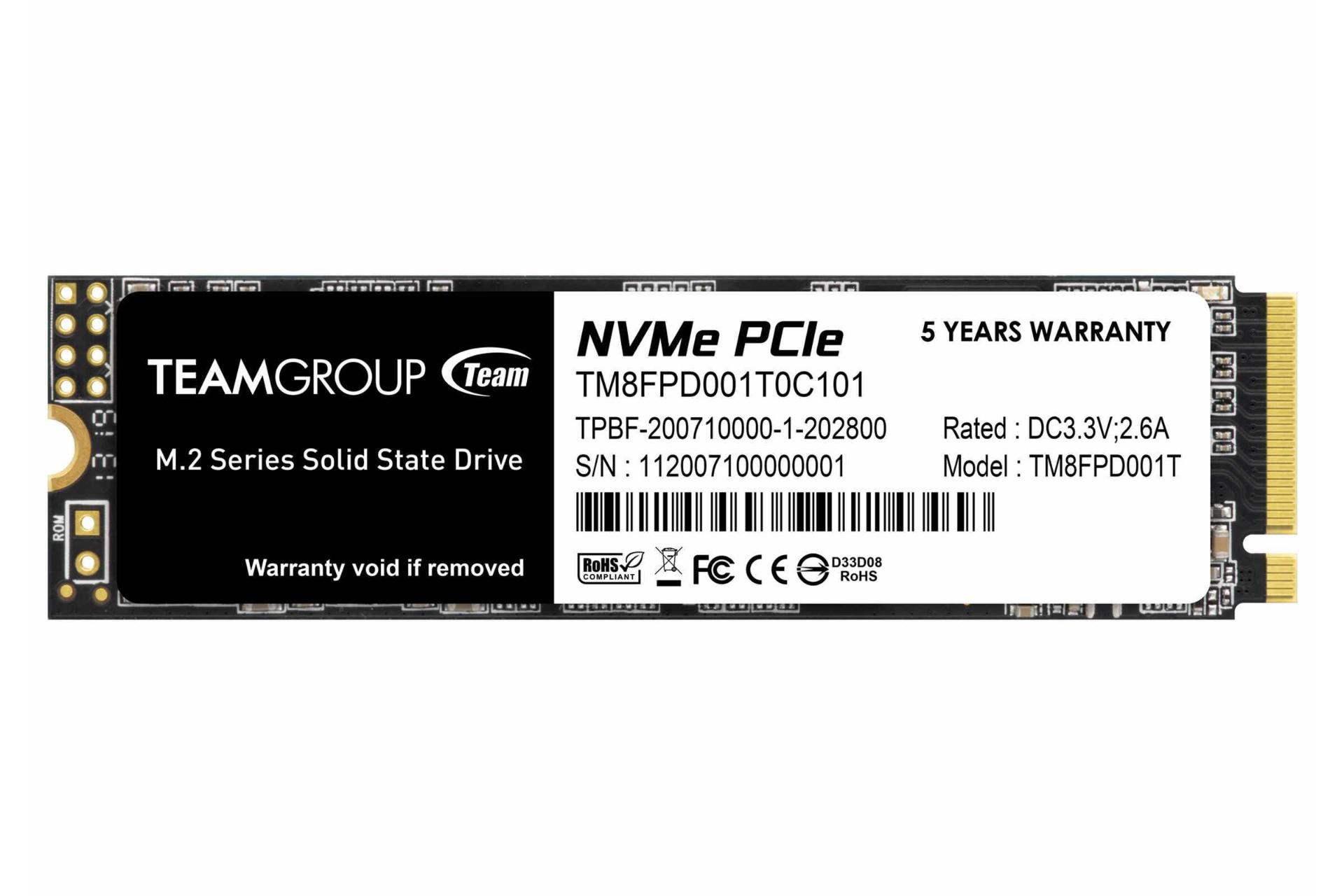 SSD تیم گروپ MP33 PRO NVMe M.2 ظرفیت 1 ترابایت