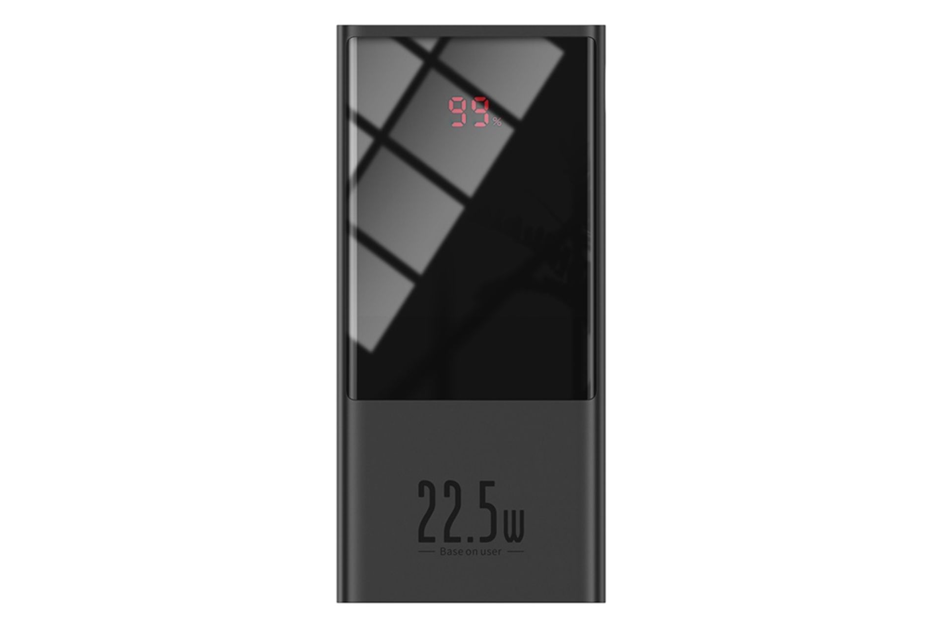 نمای روبرو پاور بانک باسئوس Baseus PPMI01 Super Mini Digital Display 10000mAh با ظرفیت 10000 میلی‌