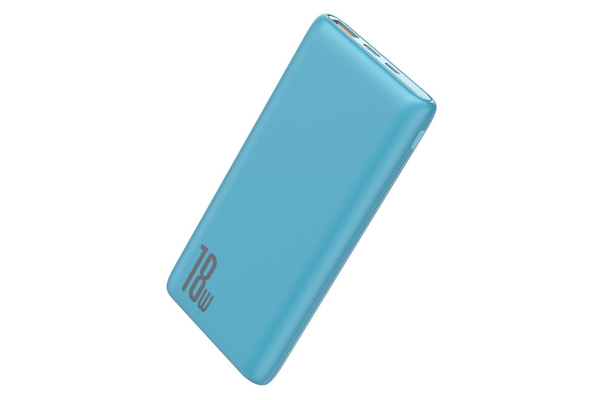 درگاه پاور بانک باسئوس Baseus Bipow 10000mAh با ظرفیت 10000 میلی‌آمپر ساعت آبی