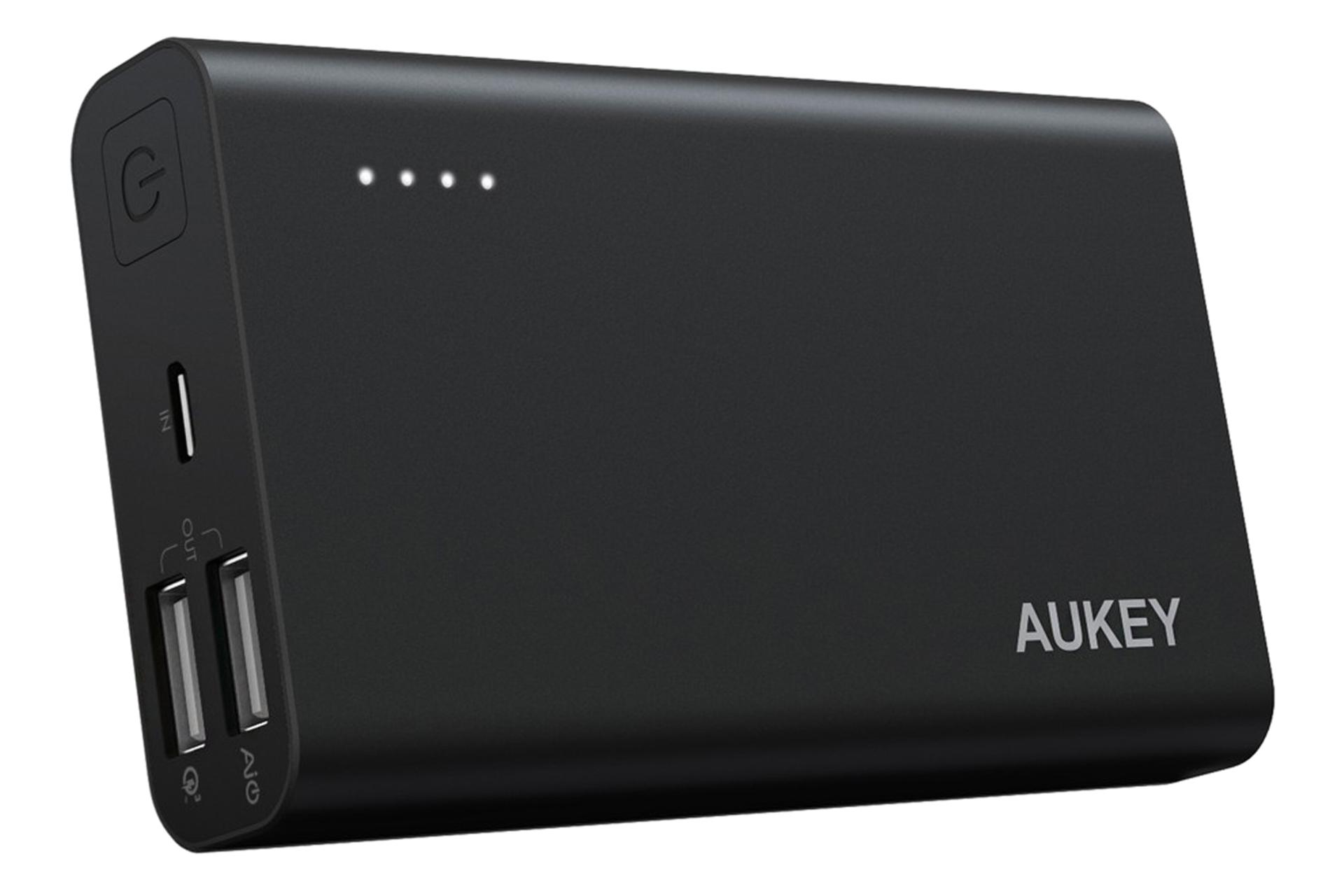 درگاه پاور بانک آکی PB-AT10 با ظرفیت 10000 میلی‌آمپر ساعت Aukey PB-AT10 10000mAh مشکی