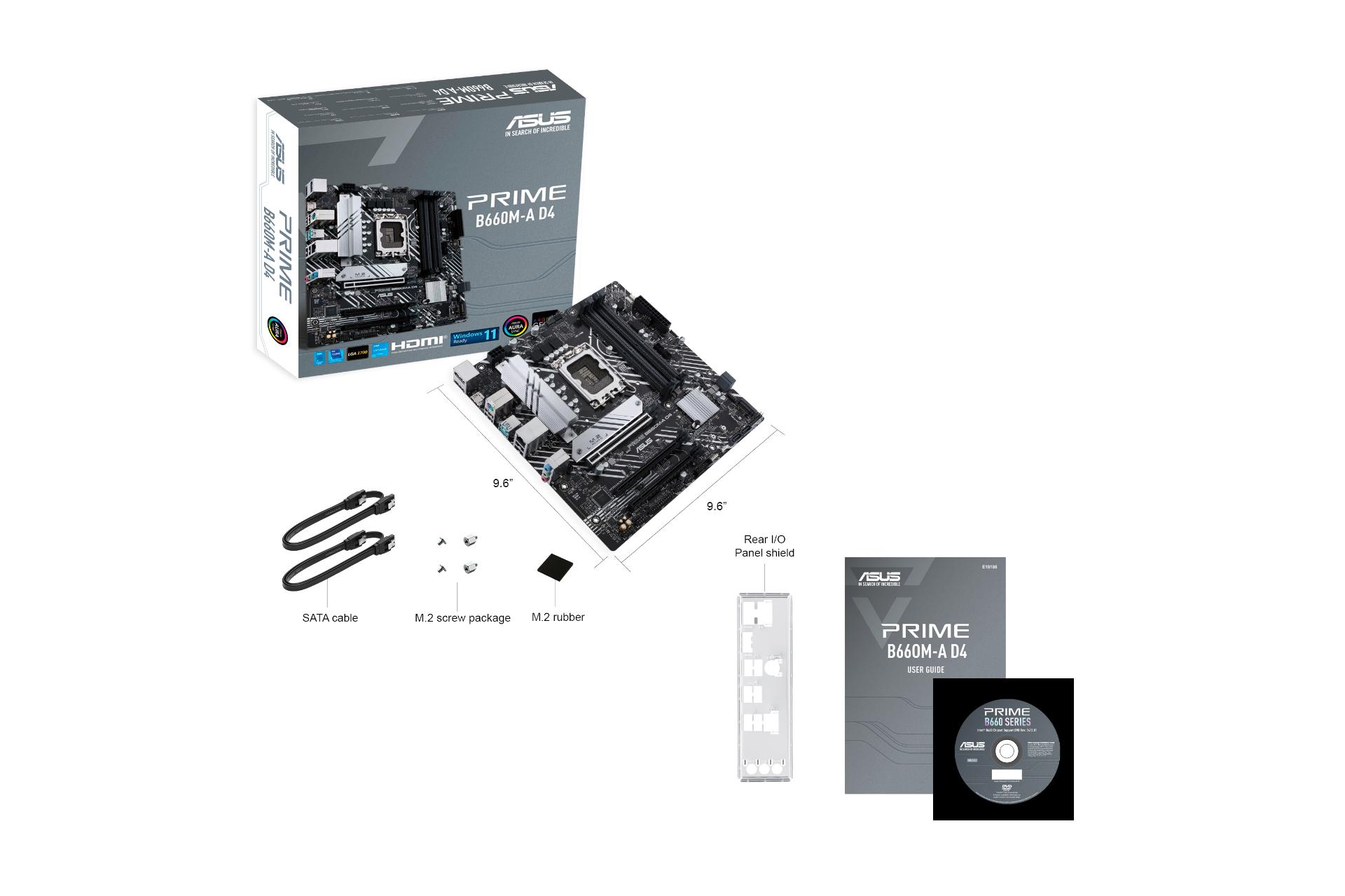 اقلام همراه مادربرد ایسوس ASUS PRIME B660M-A D4