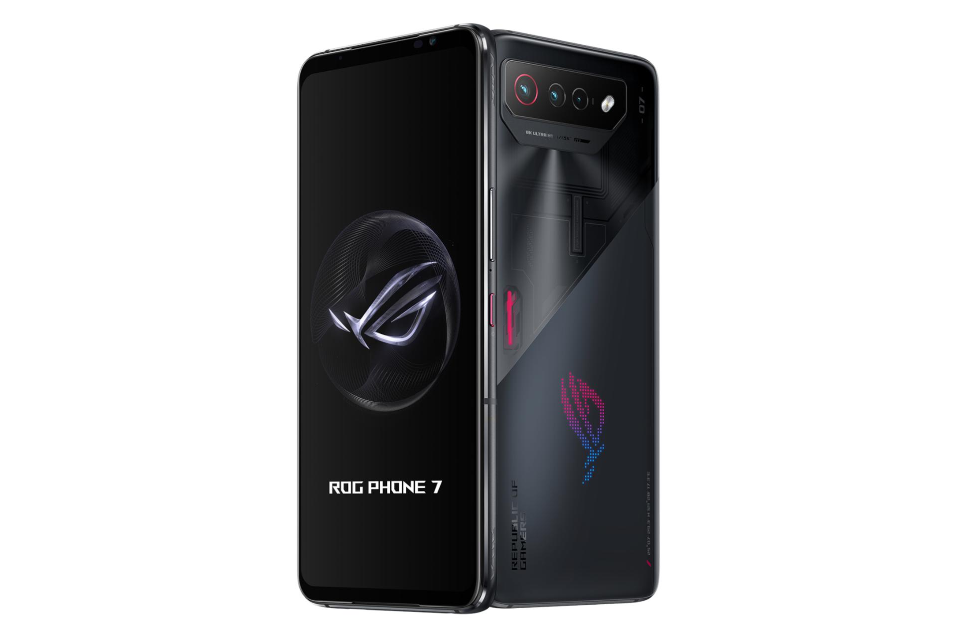 نمای کناری گوشی موبایل ROG فون 7 ایسوس / Asus ROG Phone 7 مشکی