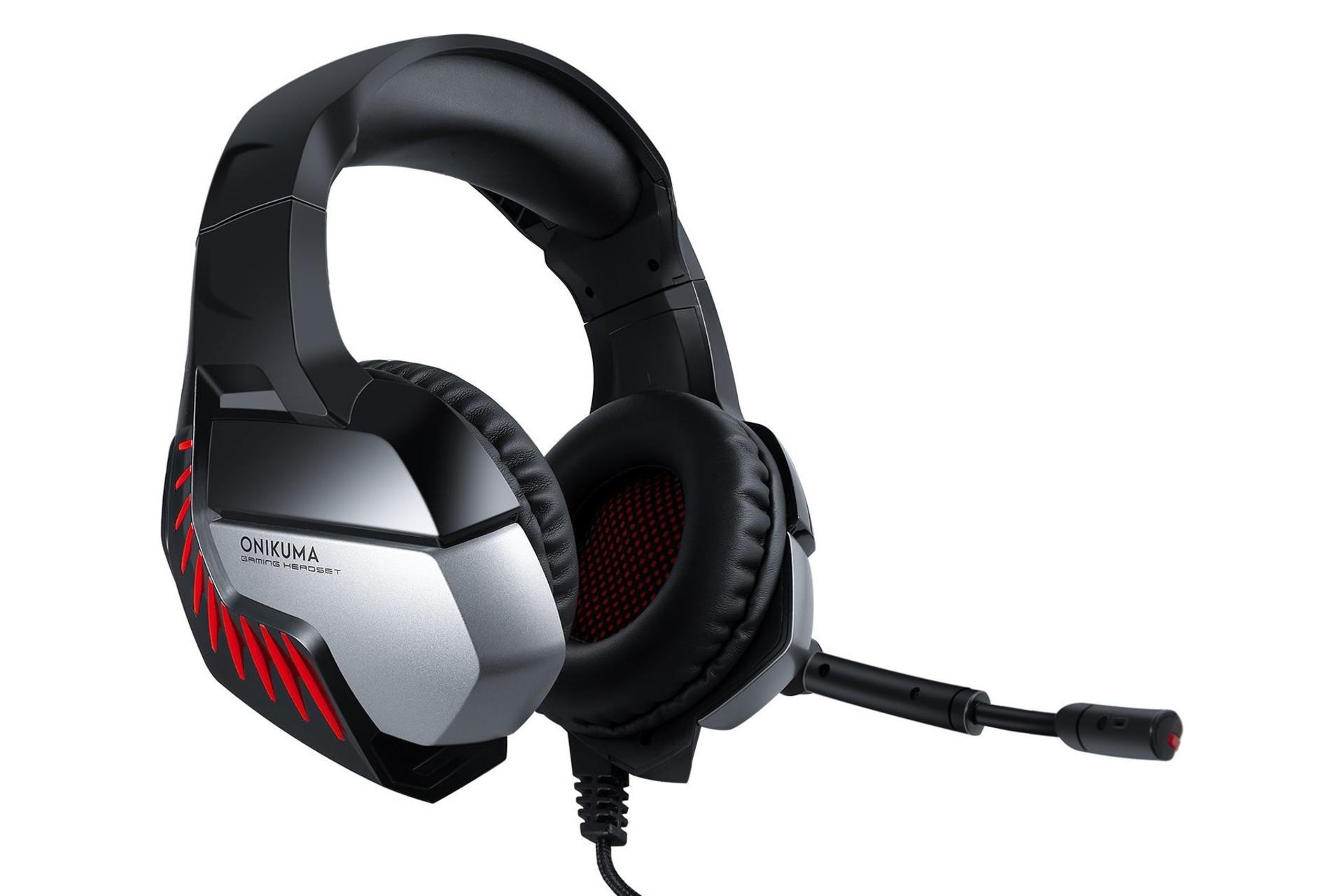 نمای راست هدست گیمینگ اونیکوما Onikuma K5 Pro قرمز