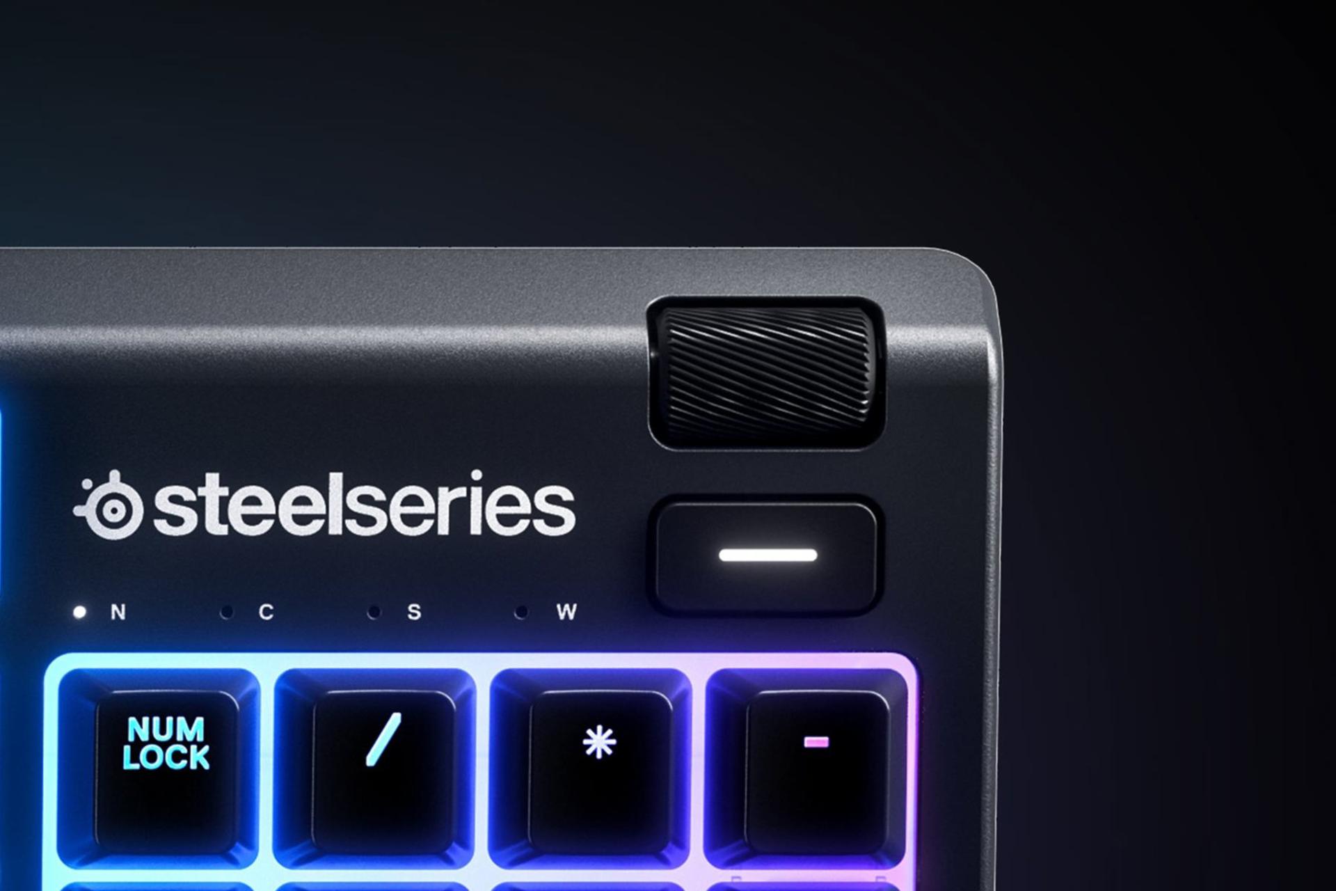 کلیدهای مدیا اختصاصی کیبورد گیمینگ SteelSeries Apex 3