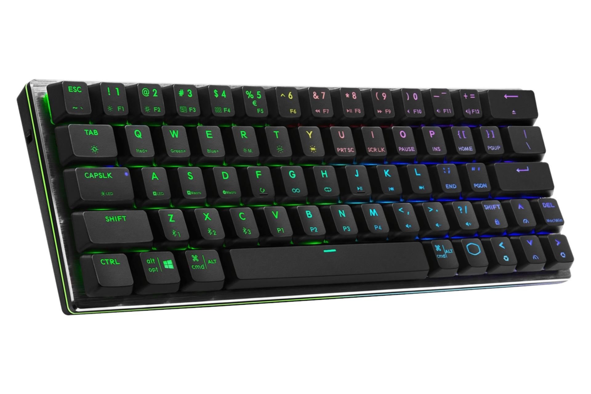 نمای چپ کیبورد کولر مستر Cooler Master SK622 خاکستری