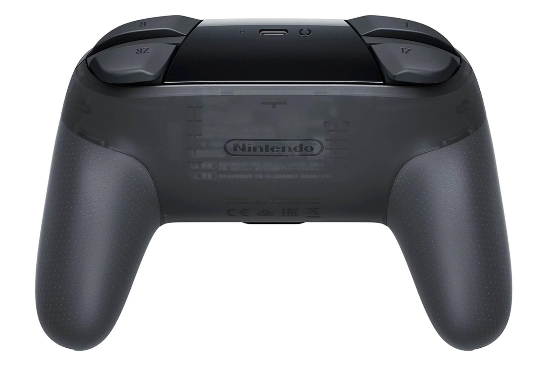 نمای پشت دسته بازی نینتندو سوییچ پرو کنترلر