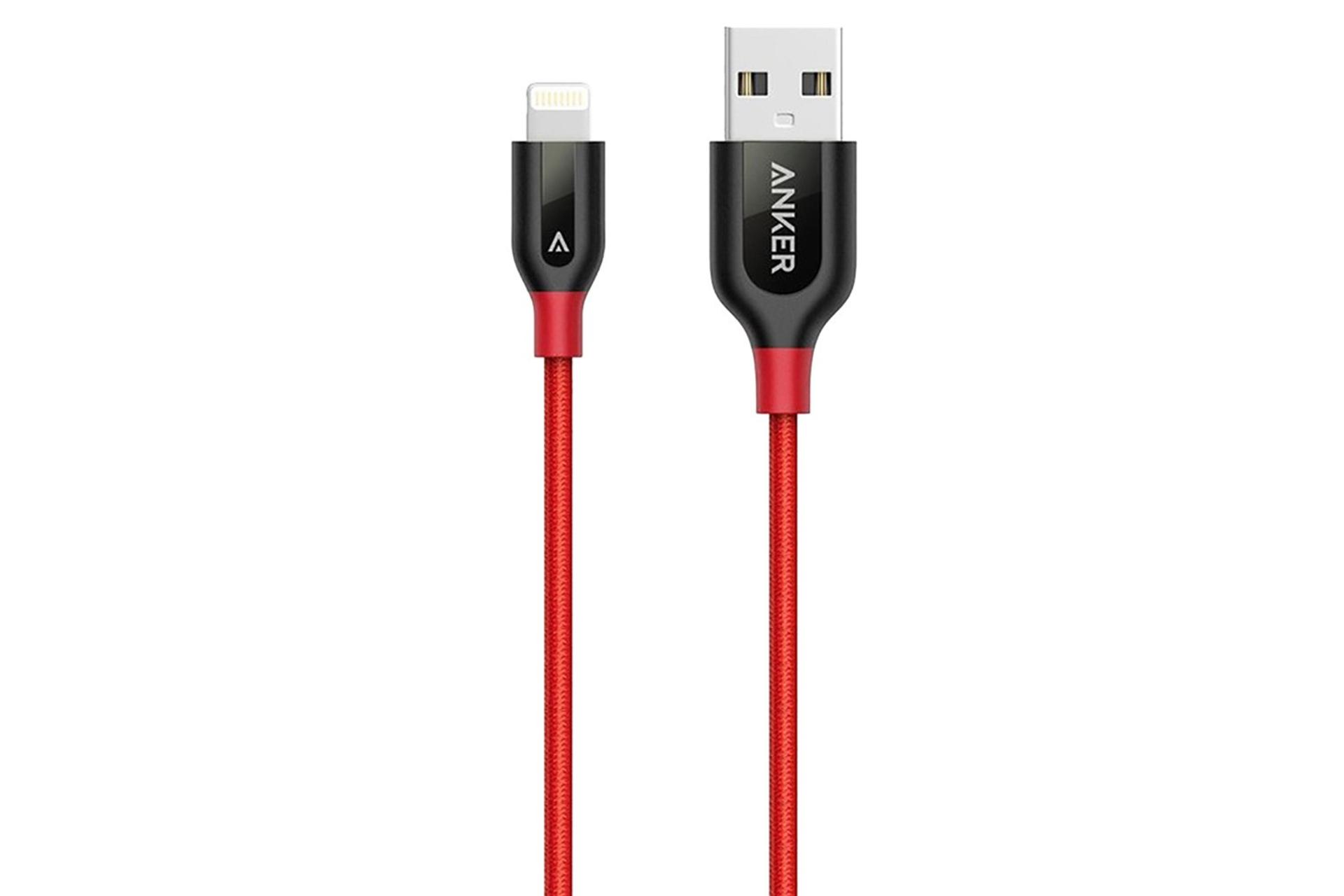 کانکتور کابل شارژ USB انکر USB به Lightning مدل +A8121 PowerLine با طول 0.9 متر