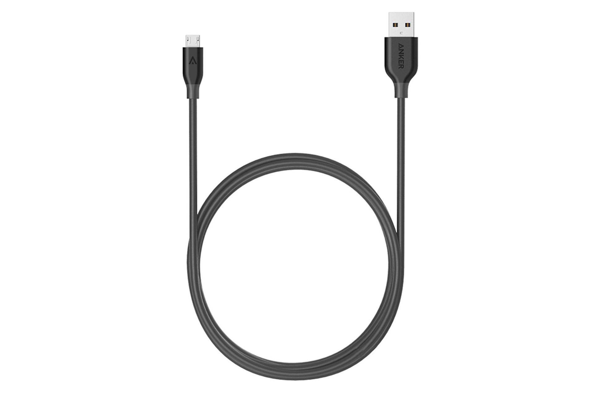 کابل شارژ USB انکر USB به Micro-USB مدل A8133 PowerLine با طول 1.8 متر