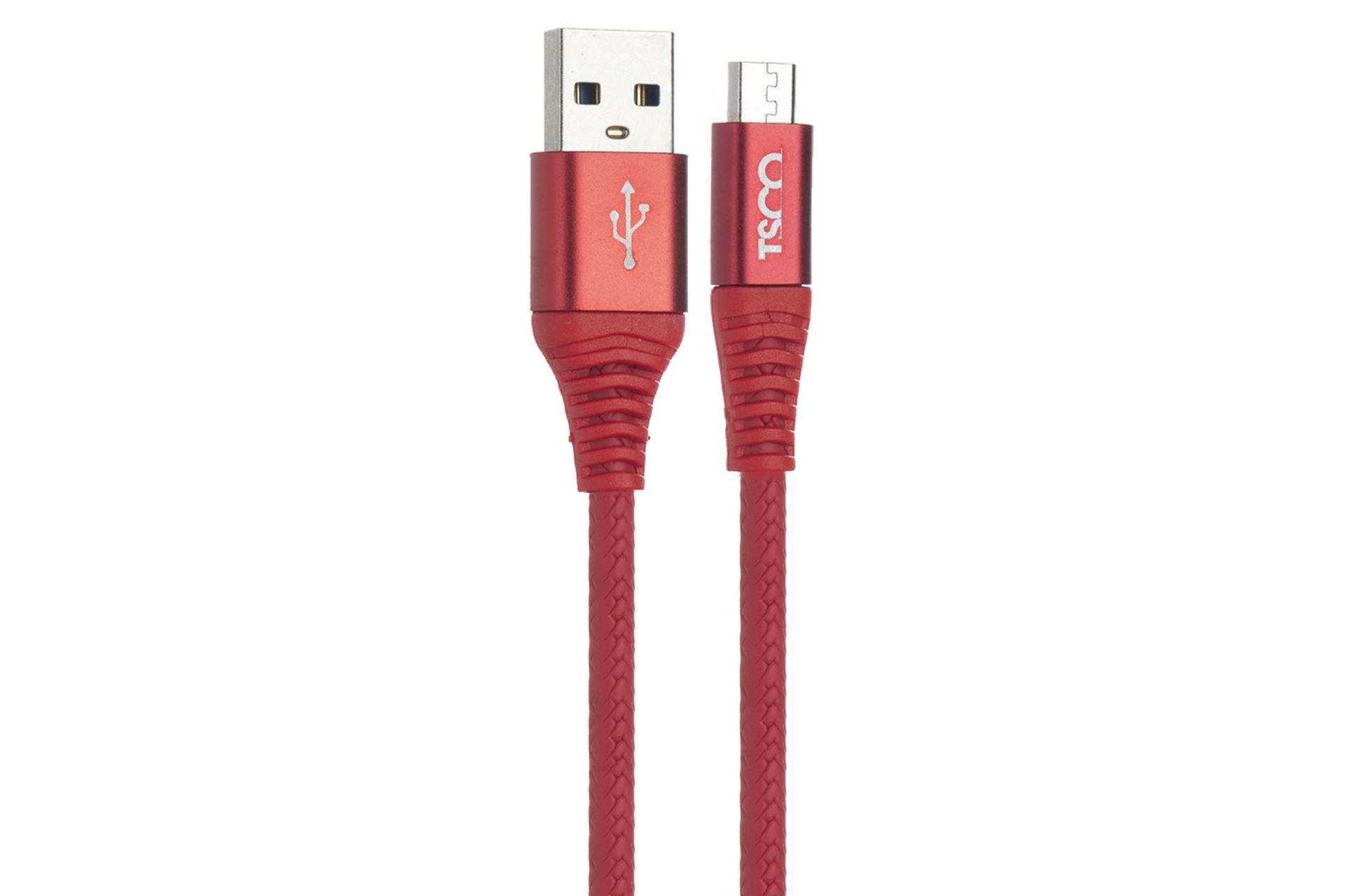 کابل شارژ USB تسکو USB به Micro-USB مدل TC 50 با طول 0.9 متر قرمز