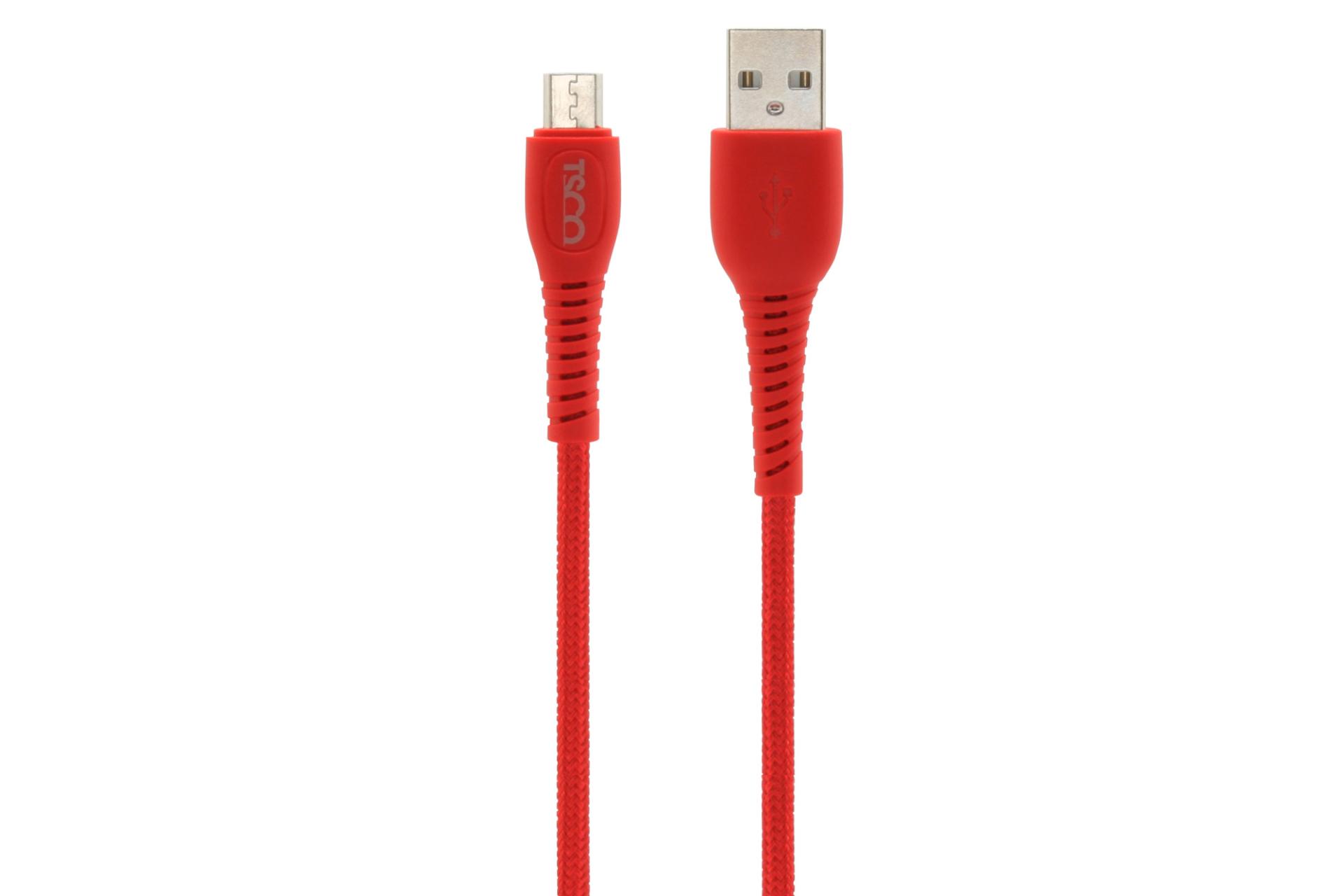 کابل شارژ USB تسکو USB به Micro-USB مدل TC A183 با طول 1 متر قرمز