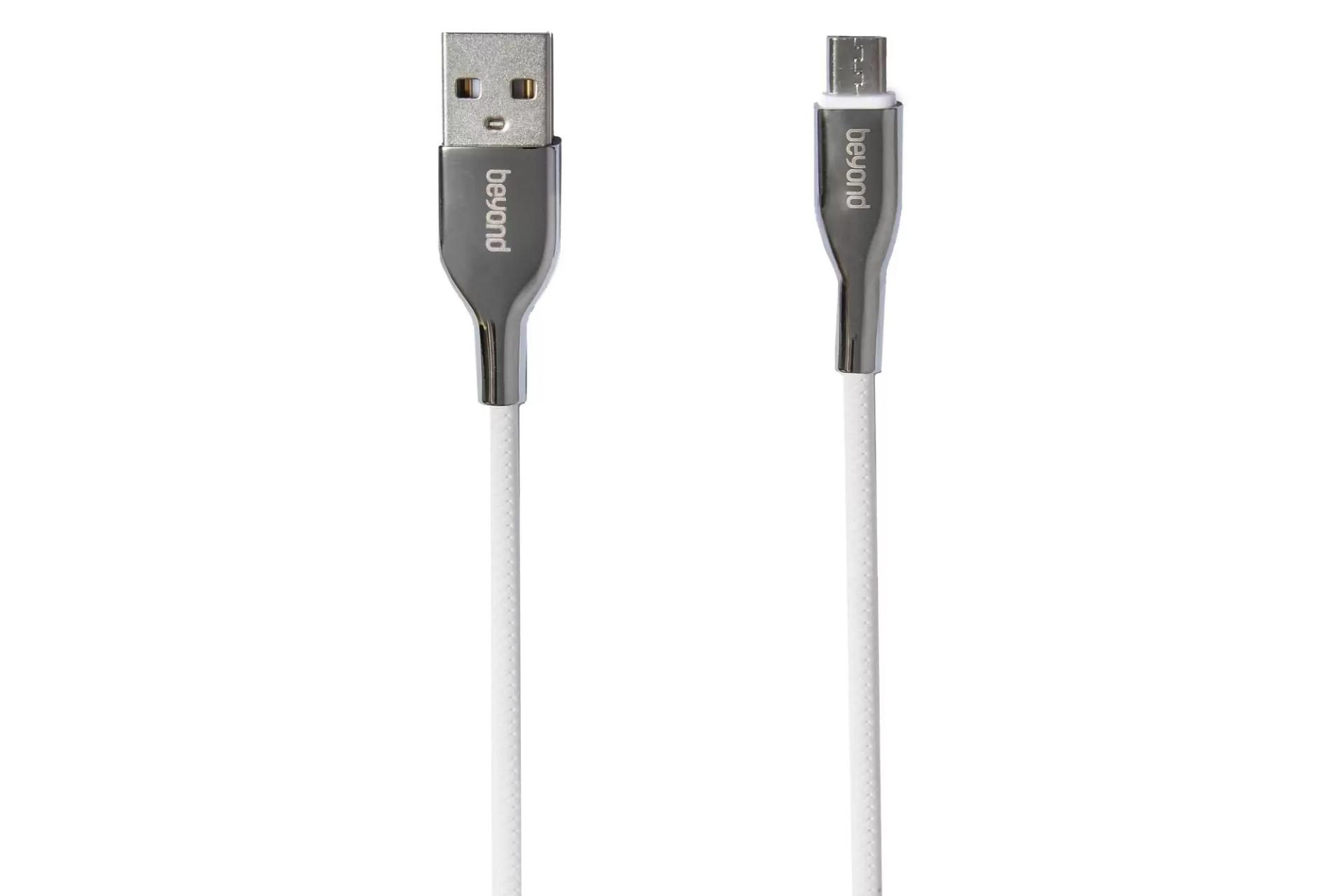 کابل شارژ USB بیاند Type-A به Micro-USB مدل BA-577 با طول 1 متر نقره ای