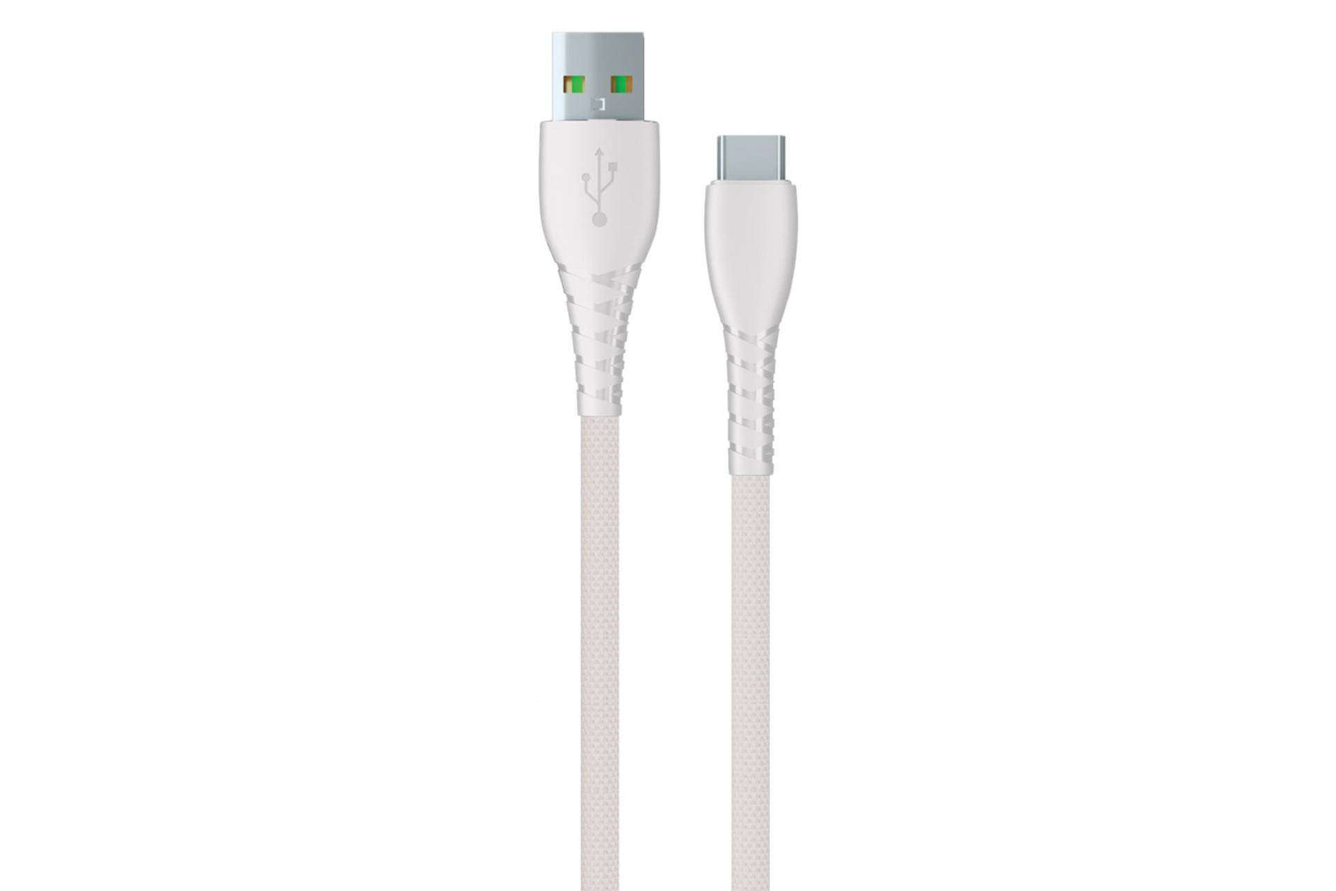 کابل شارژ USB تسکو USB به Type-C مدل TC C205 با طول 1 متر سفید