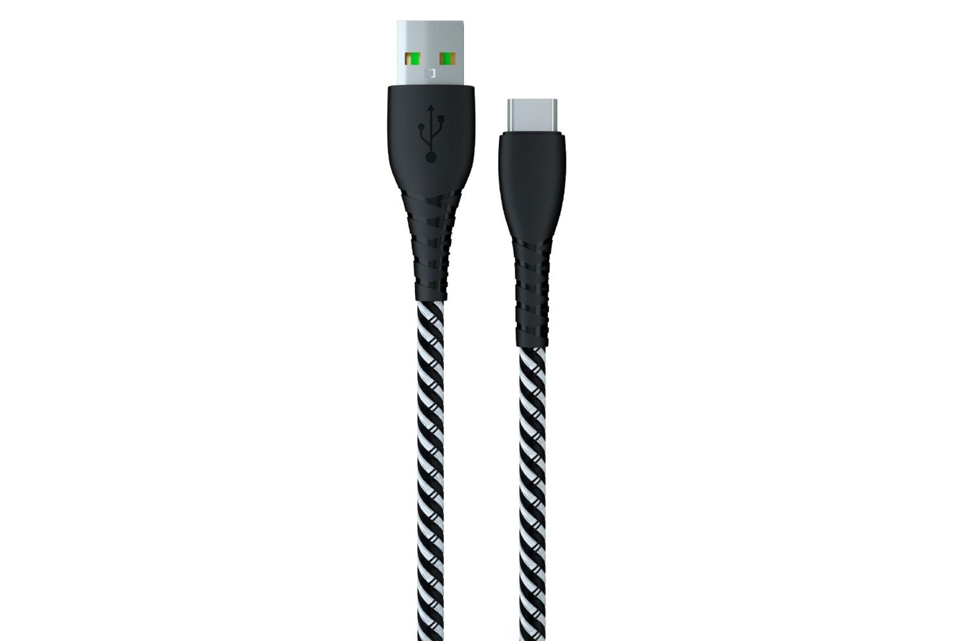 کانکتور کابل شارژ USB تسکو USB به Type-C مدل TC C201 با طول 1 متر