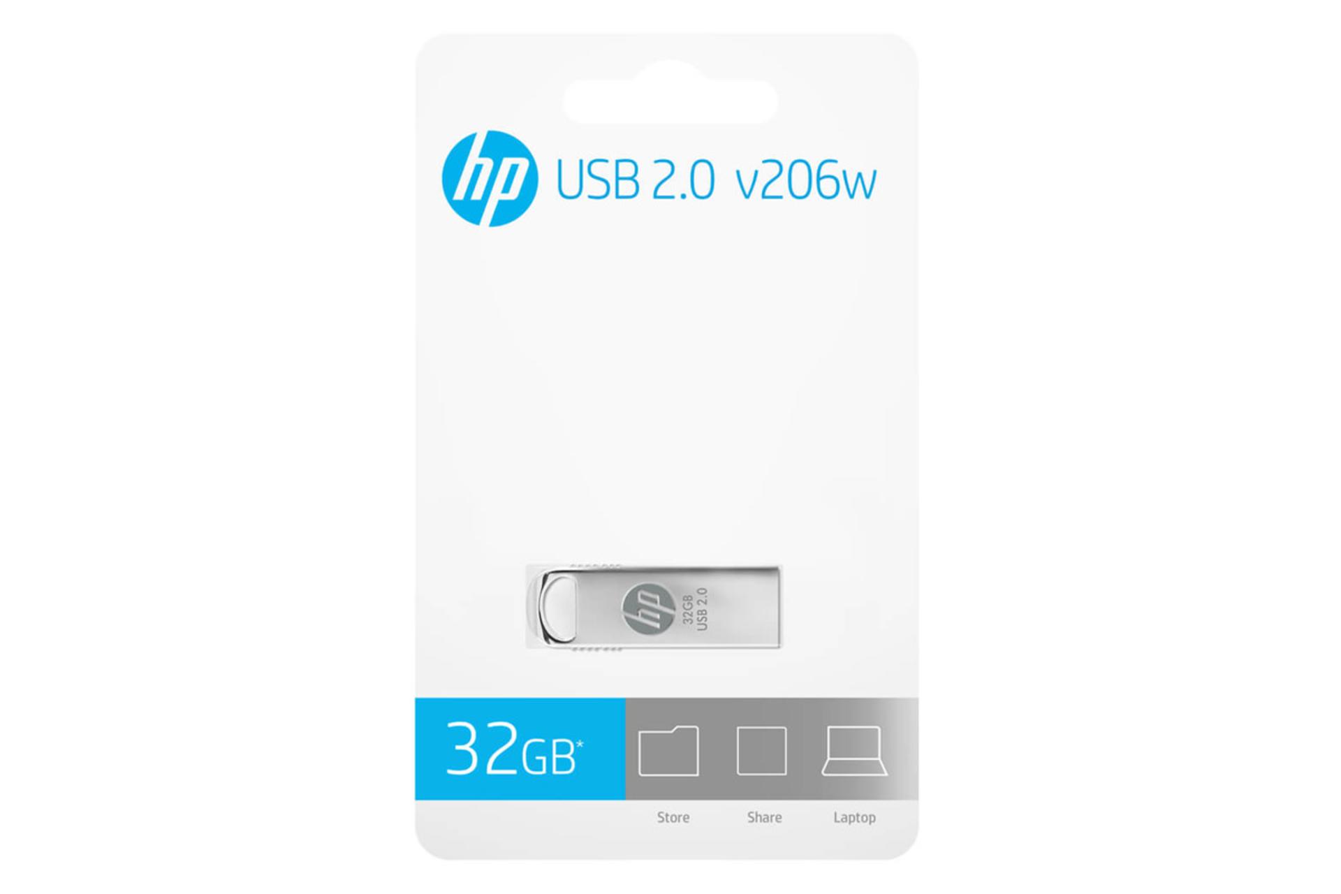 جعبه فلش مموری اچ پی مدل v206w ظرفیت 32 گیگابایت
