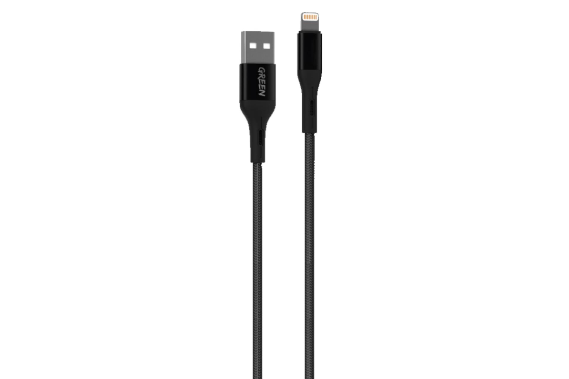 کابل شارژ USB گرین لیون Type-A به Lightning مدل GNBCIPBK3M با طول 3 متر مشکی