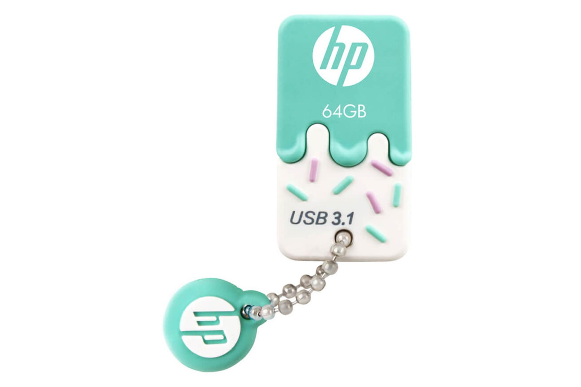 فلش مموری اچ پی مدل x778w ظرفیت 64 گیگابایت همراه درپوش