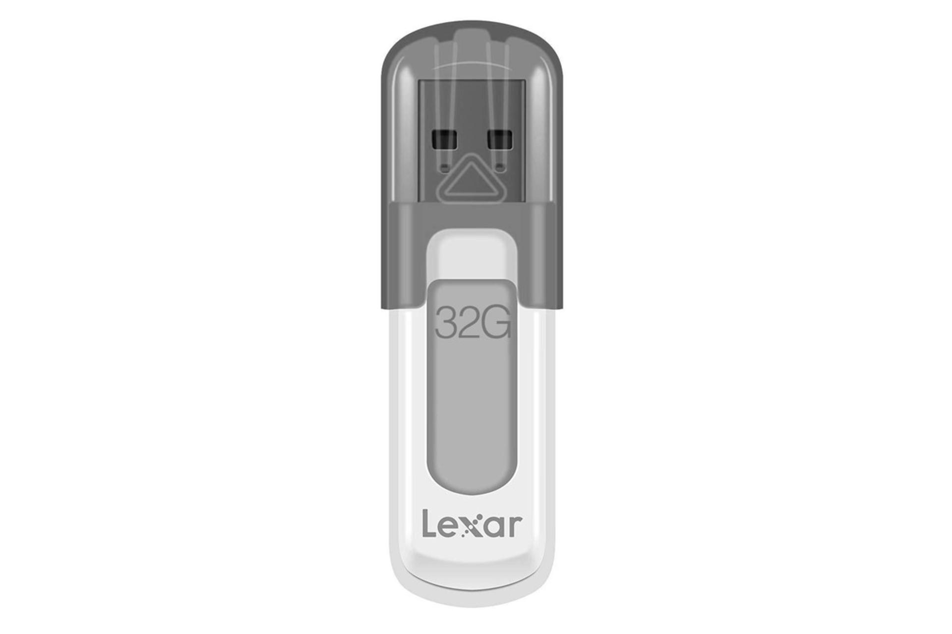 نمای روبرو فلش مموری لکسار مدل JumpDrive V100 ظرفیت 32 گیگابایت