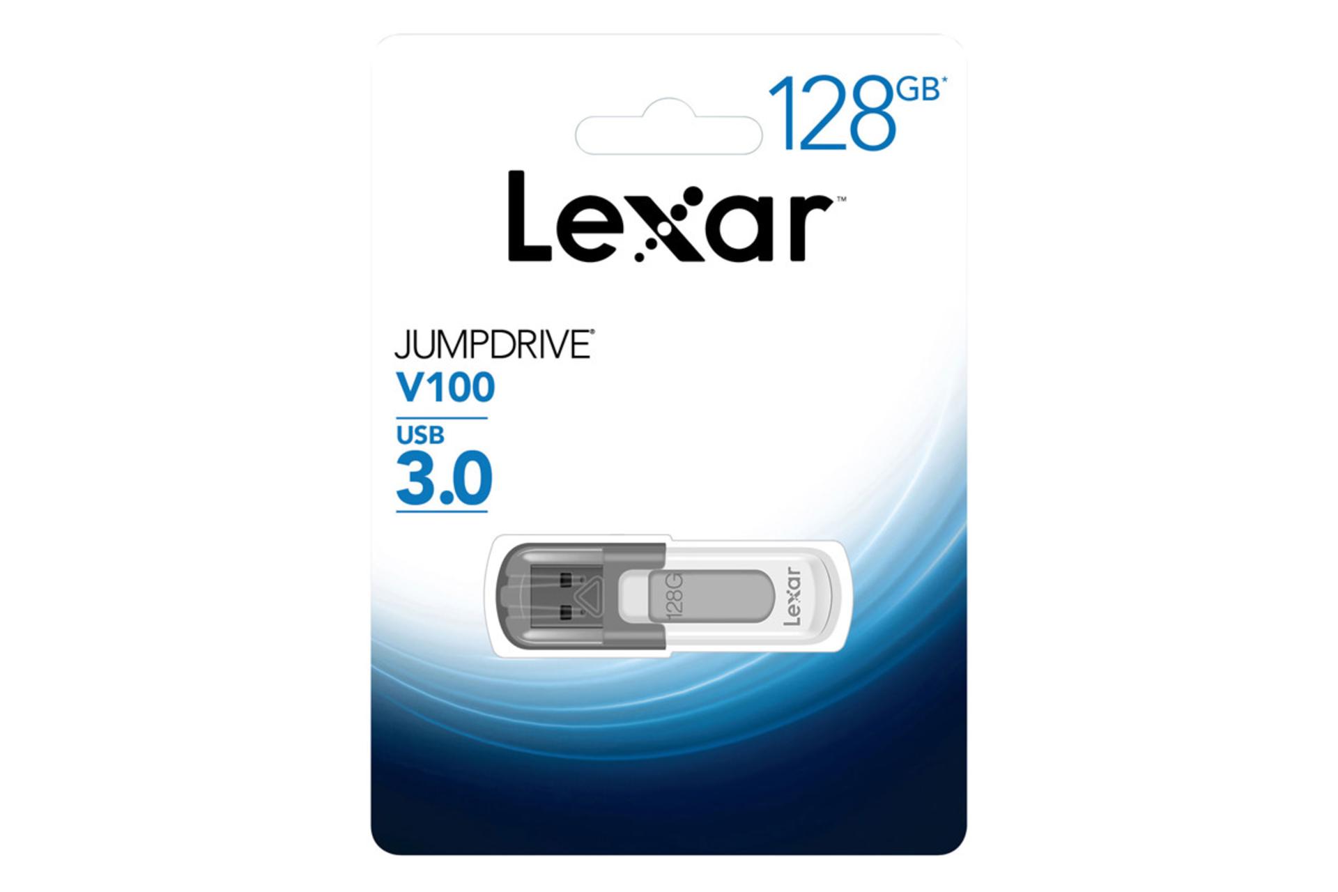 جعبه فلش مموری لکسار مدل JumpDrive V100 ظرفیت 128 گیگابایت