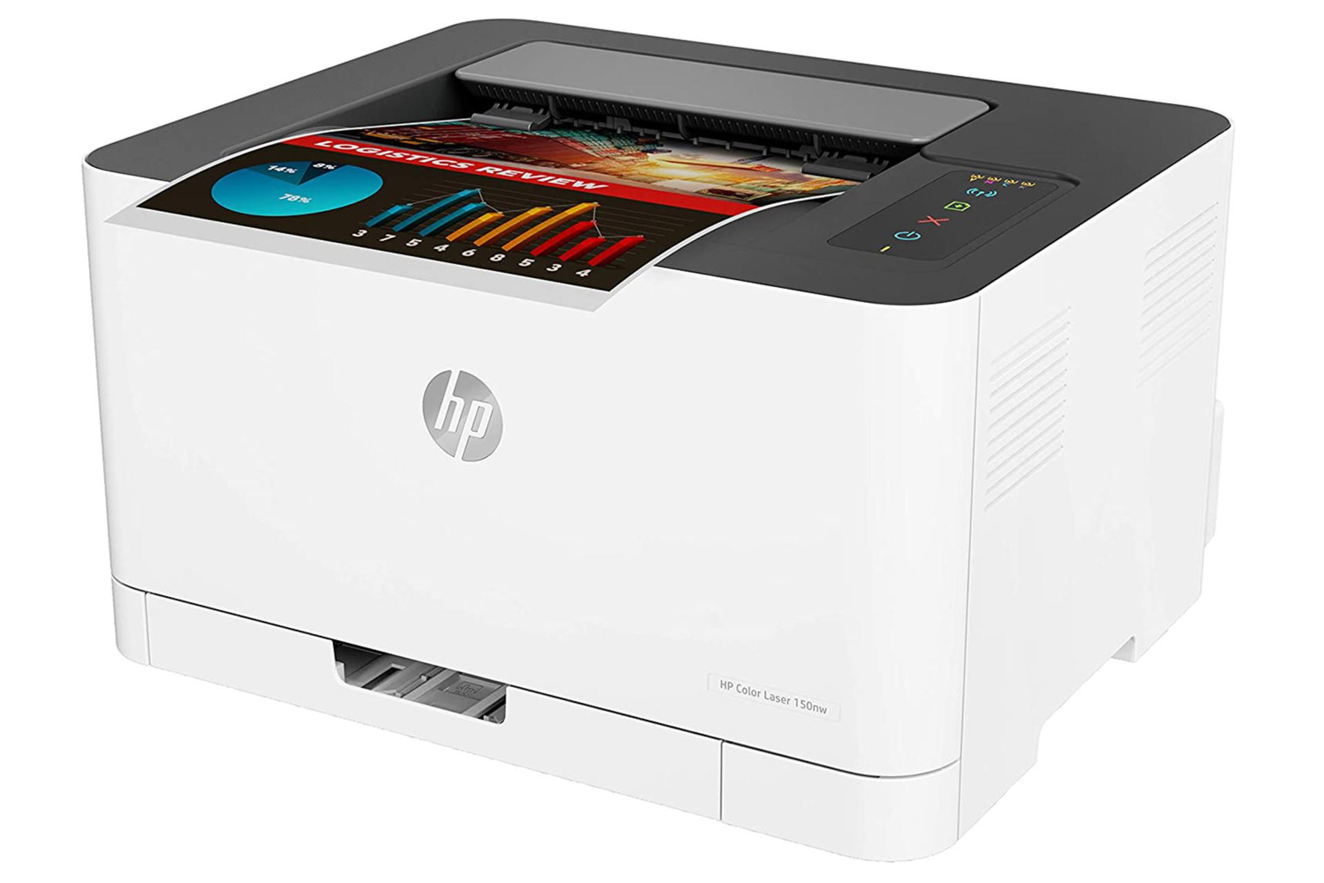 پرینتر اچ پی HP Color Laser 150nw در حال پرینت