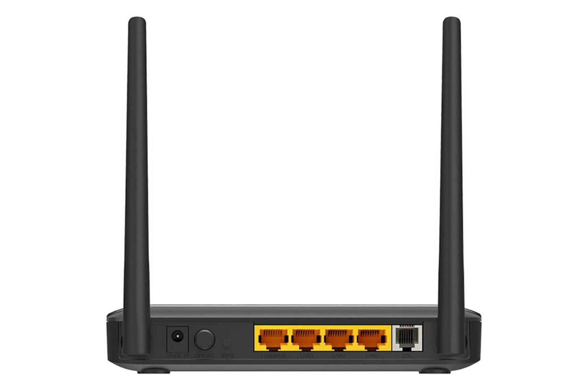 نمای پشتی مودم - روتر دی لینک D-Link DSL-124