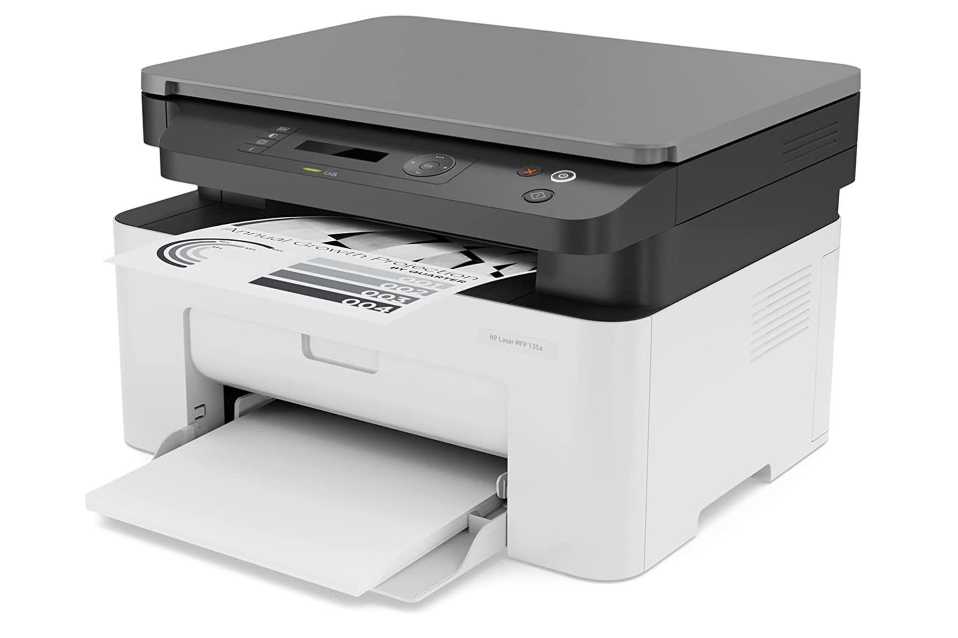 مرجع متخصصين ايران پرينتر اچ پي HP Laser MFP 135a در حال پرينت