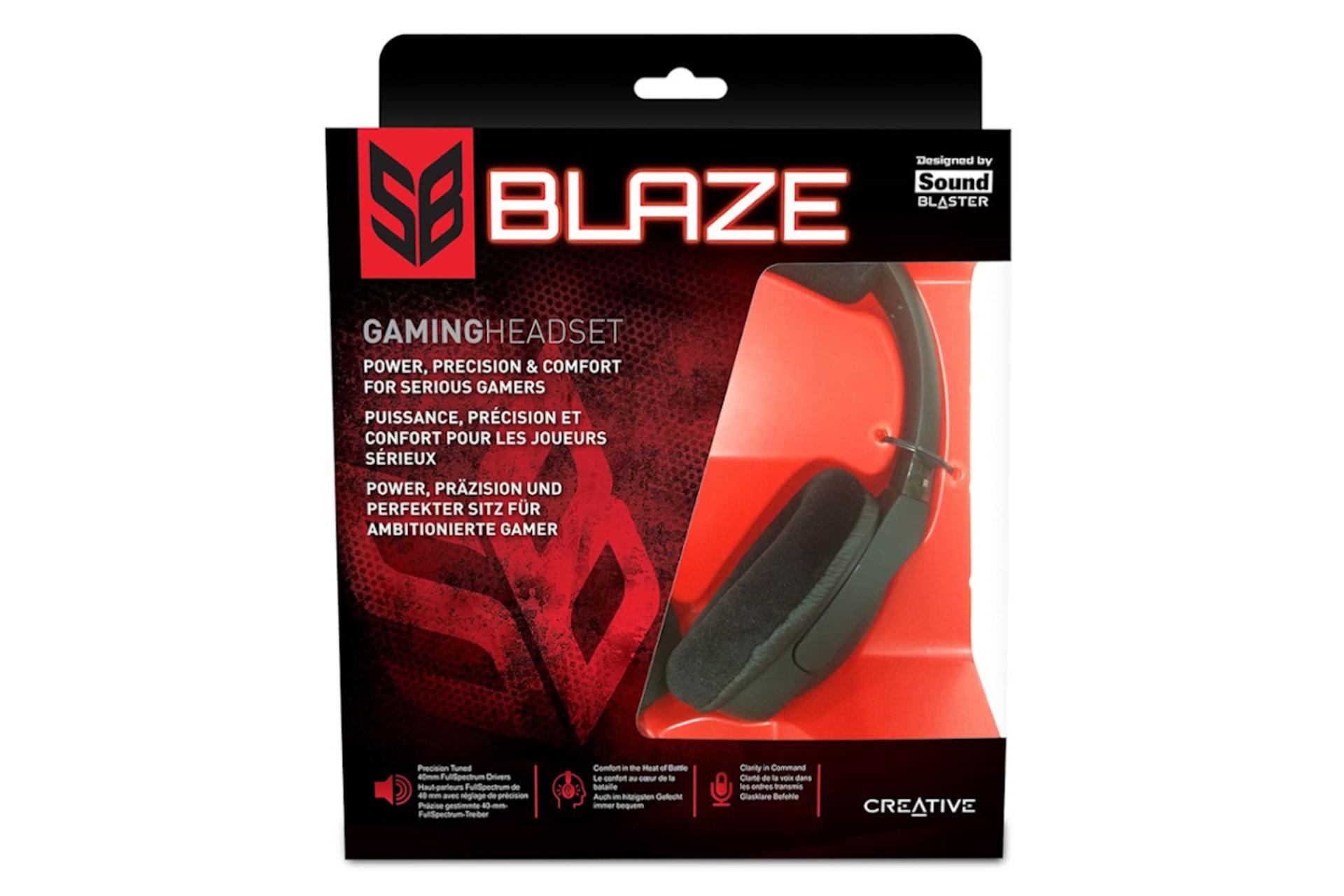 نمای جلوی جعبه هدفون کریتیو Creative Sound Blaster Blaze