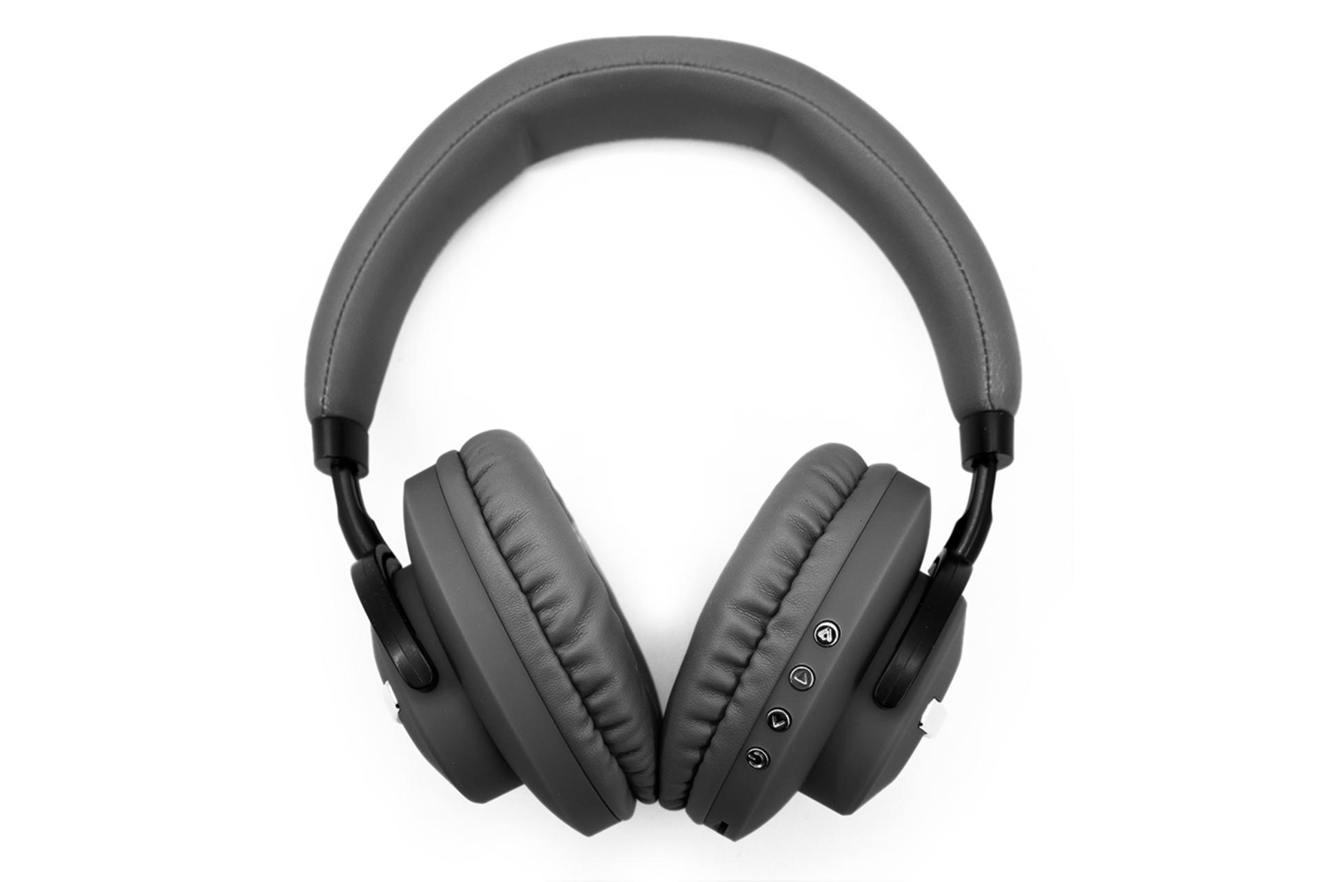 نمای روبرو هدفون بی سیم کینگ استار Kingstar KBH54 خاکستری