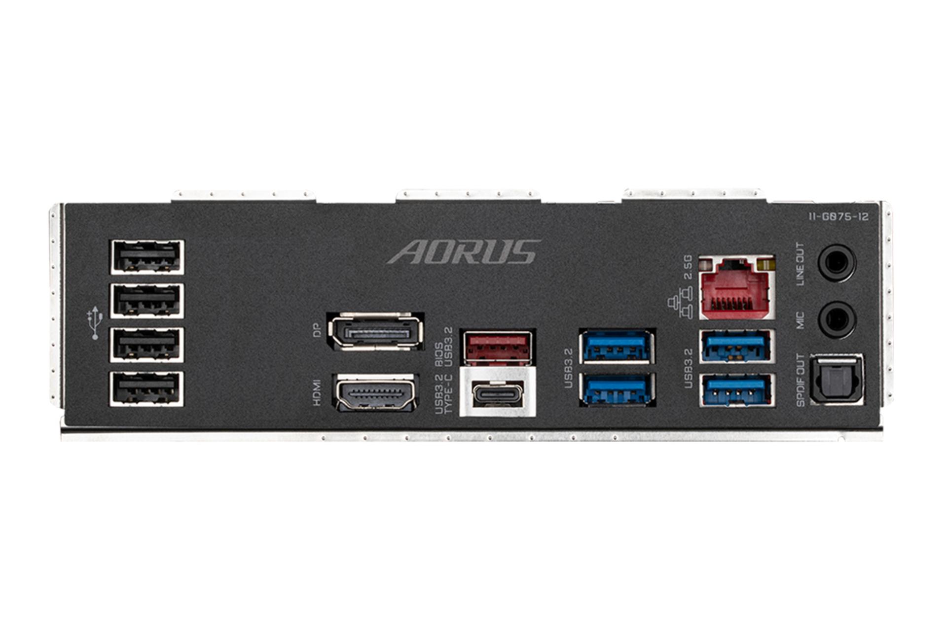 درگاه‌های مادربرد گیگابایت GIGABYTE B660 AORUS ELITE DDR4 (rev. 1.0)