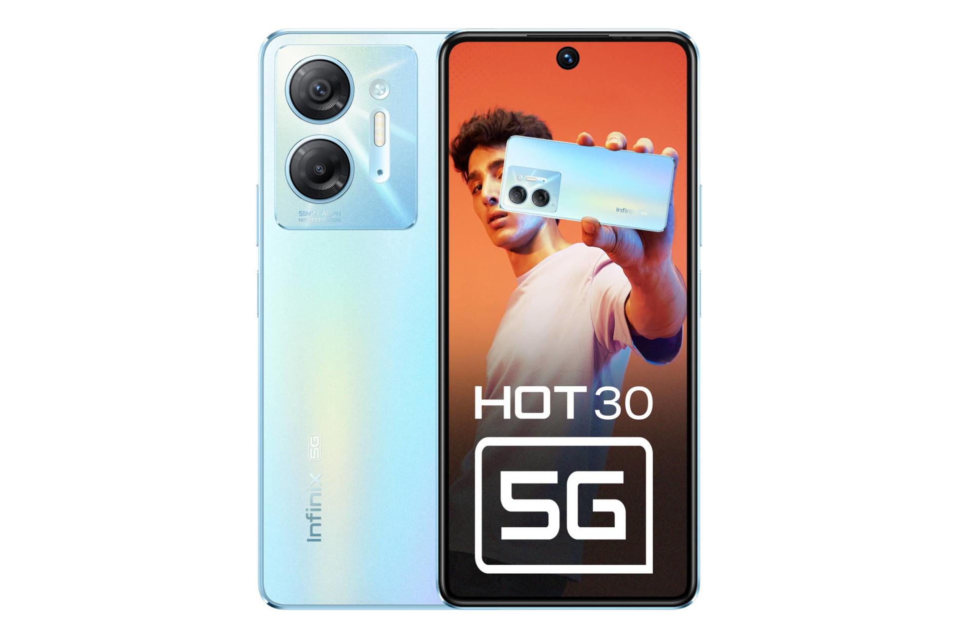 گوشی موبایل اینفینیکس Infinix Hot 30 5G آبی روشن