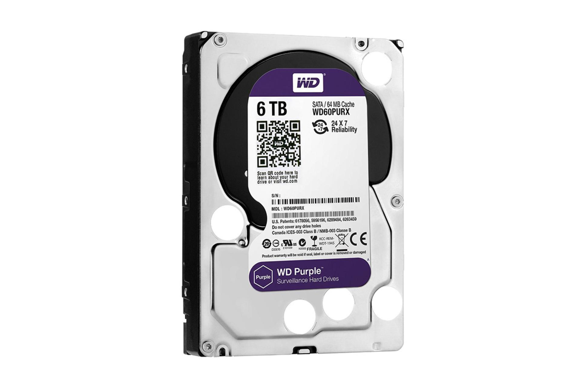 هارد دیسک وسترن دیجیتال Purple WD60PURX ظرفیت 6 ترابایت
