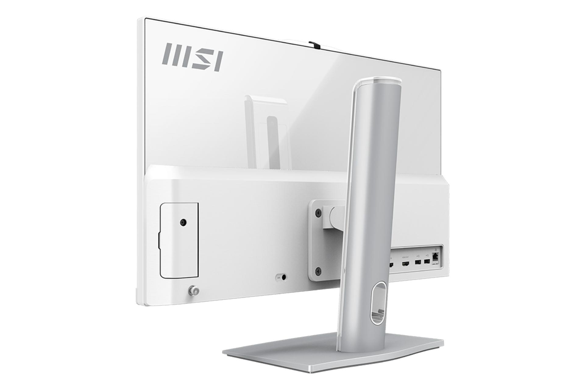 نمای پشت سمت راست کامپیوتر آل این وان All in one MSI AM242P 12M سفید
