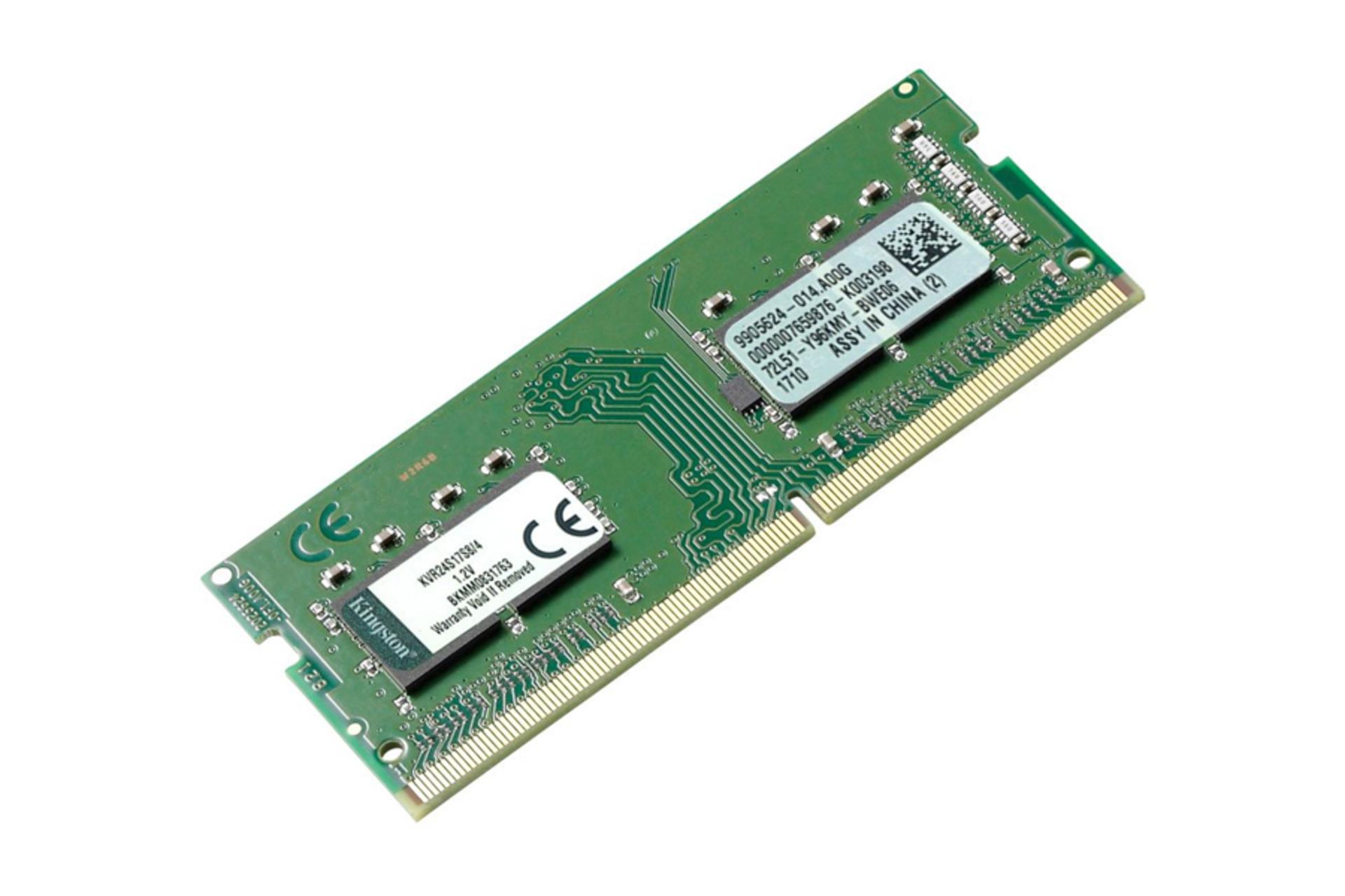 نماکینگستون KVR24S17S8/4 ValueRAM ظرفیت 4 گیگابایت از نوع DDR4-2400ی کنار رم 