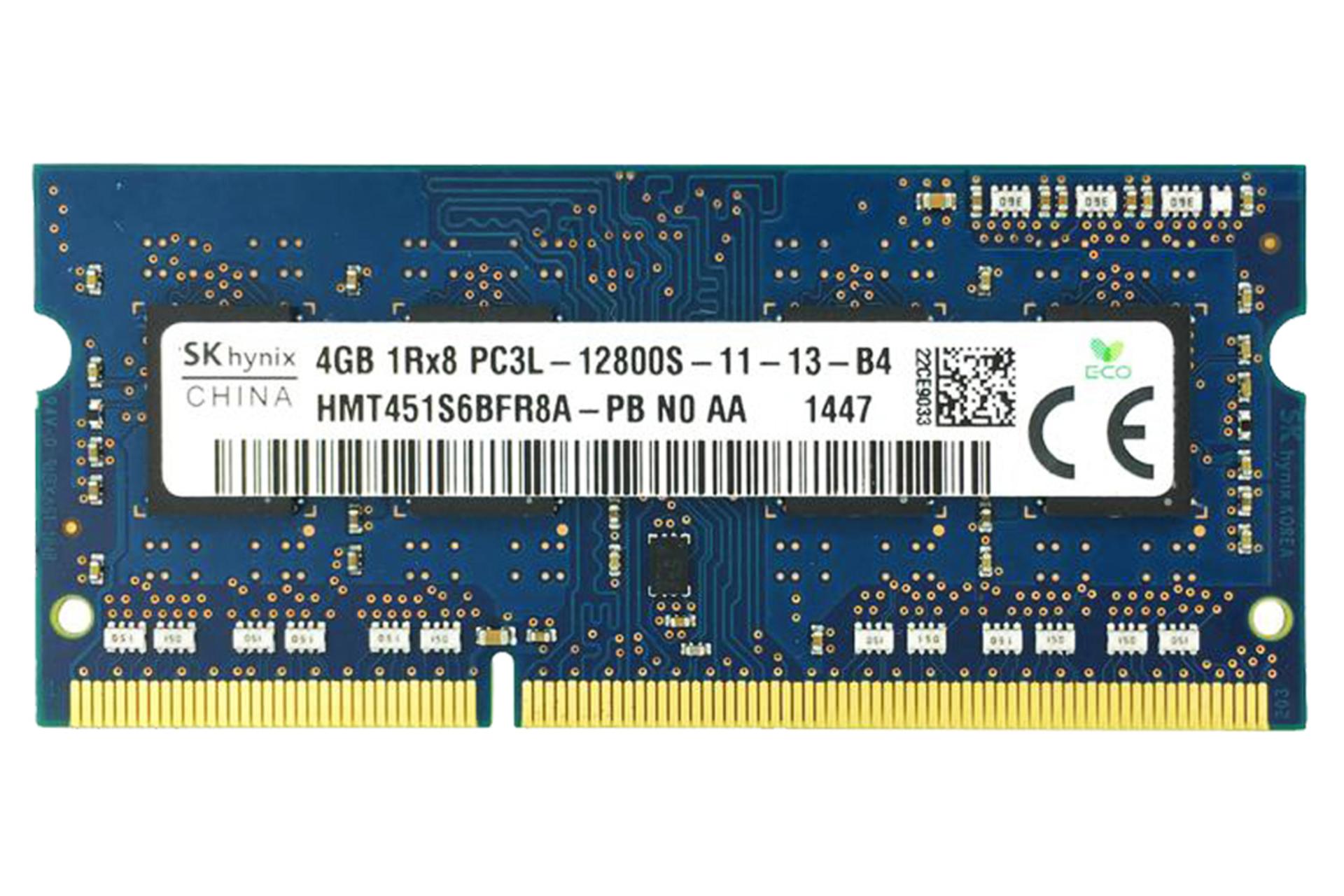 رم اس کی هاینیکس HMT451S6BFR8A-PB ظرفیت 4 گیگابایت از نوع DDR3L-1600