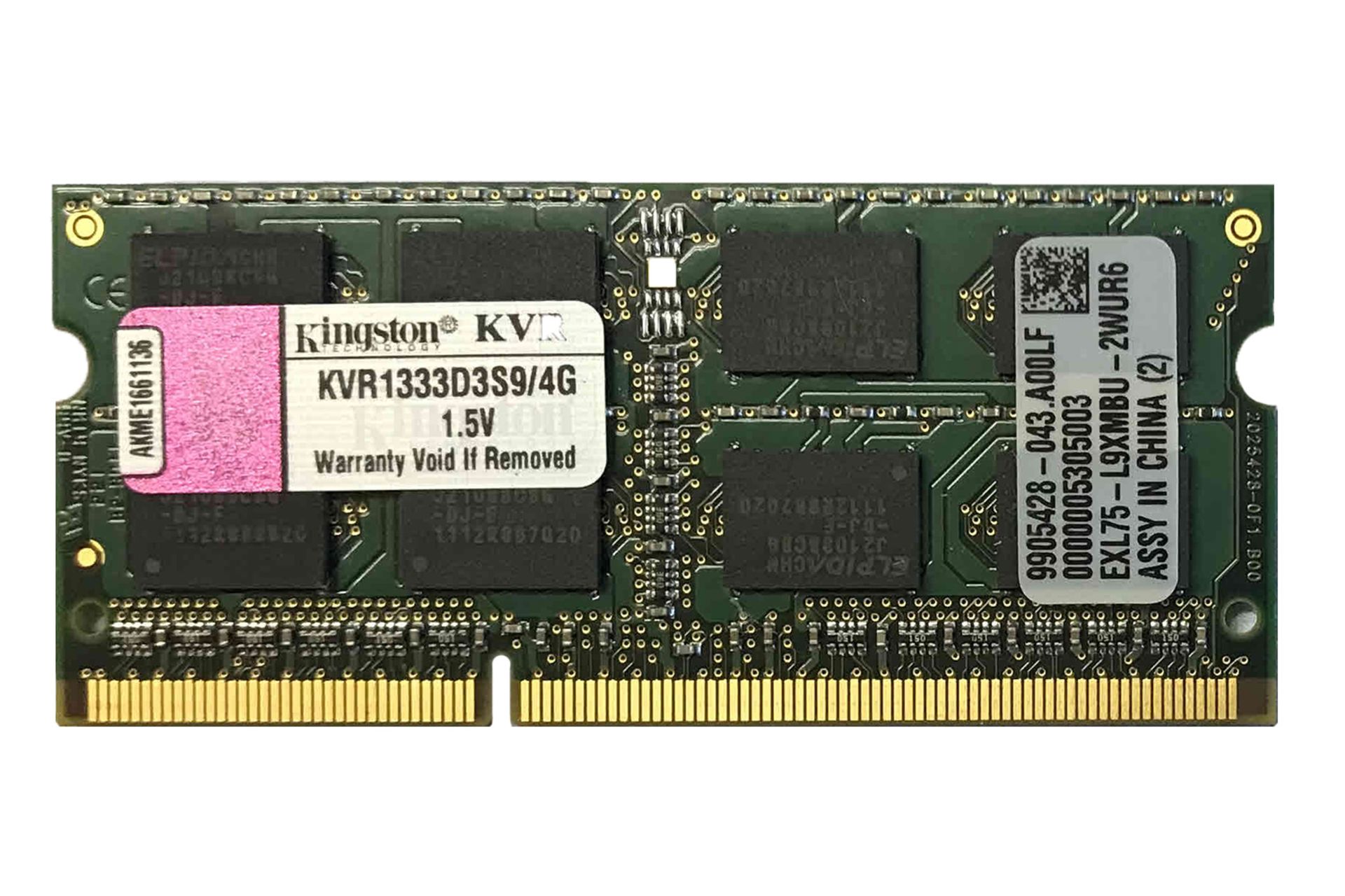 رم کینگستون Kingston KVR1333D3S9/4G 4GB DDR3-1333 CL9