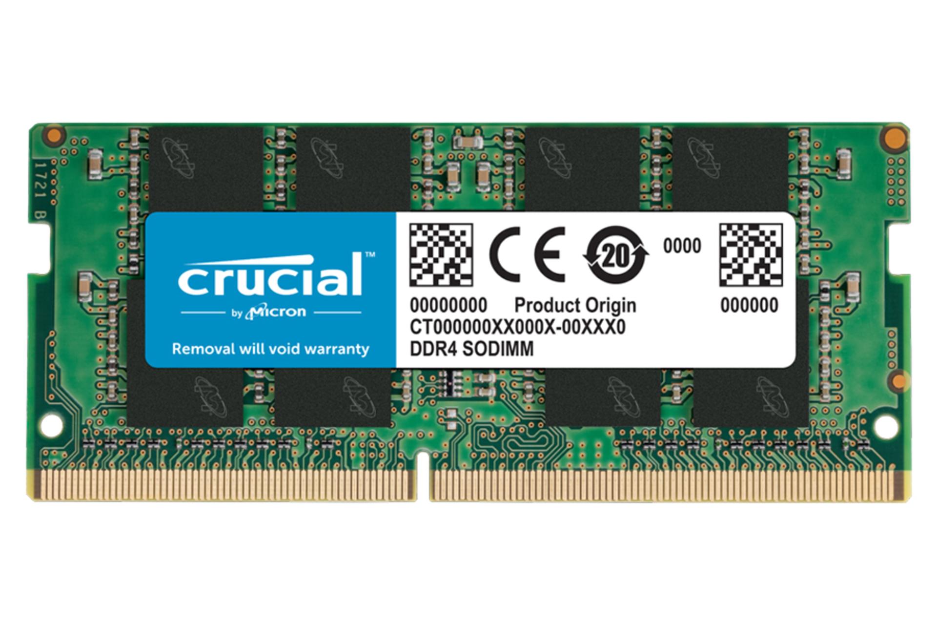 مرجع متخصصين ايران نماي جلو رم كروشيال CB8GS2666 ظرفيت 8 گيگابايت از نوع DDR4-2666