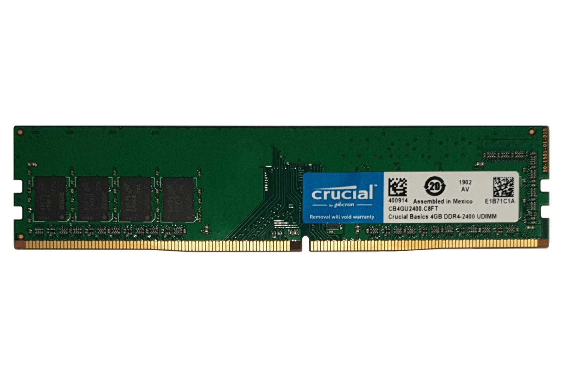 نمای جلو رم کروشیال CB4GU2400 Basics ظرفیت 4 گیگابایت از نوع DDR4-2400