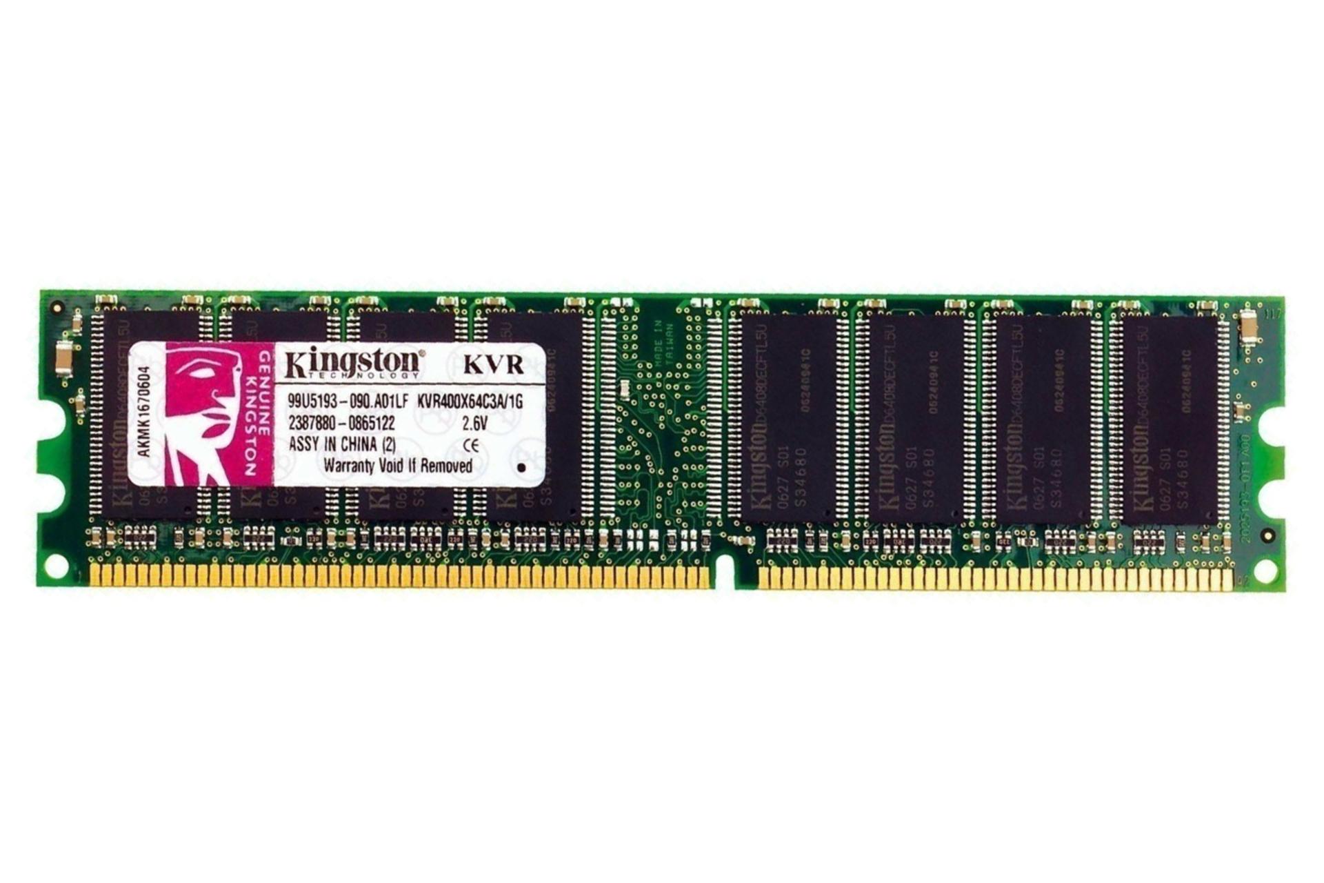 رم کینگستون KVR400X64C3A/1G ValueRAM ظرفیت 1 گیگابایت از نوع DDR-400