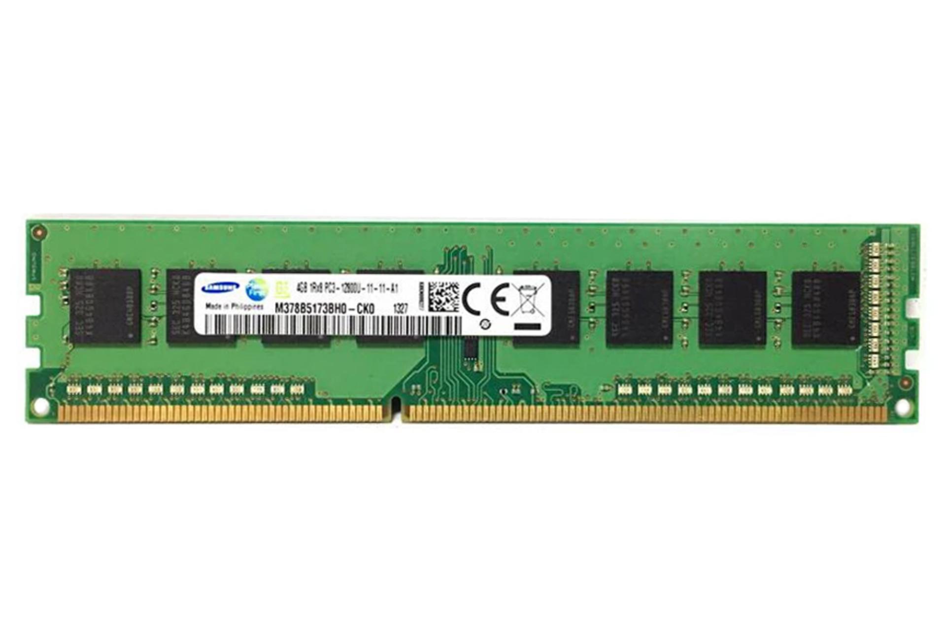 رم سامسونگ M378B5173QH0-CK0 ظرفیت 4 گیگابایت از نوع DDR3-1600
