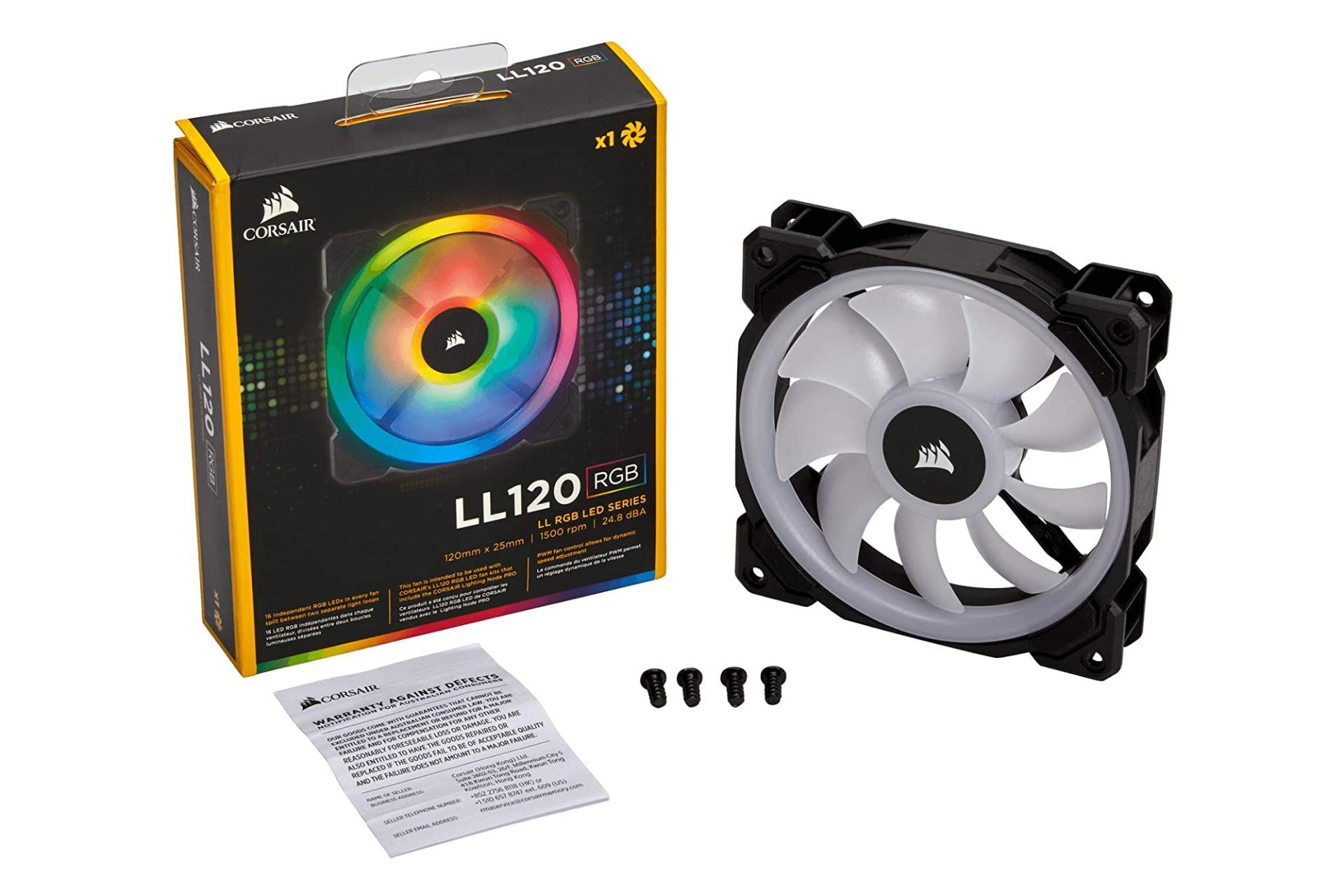 اقلام همراه فن کیس کورسیر LL120 RGB