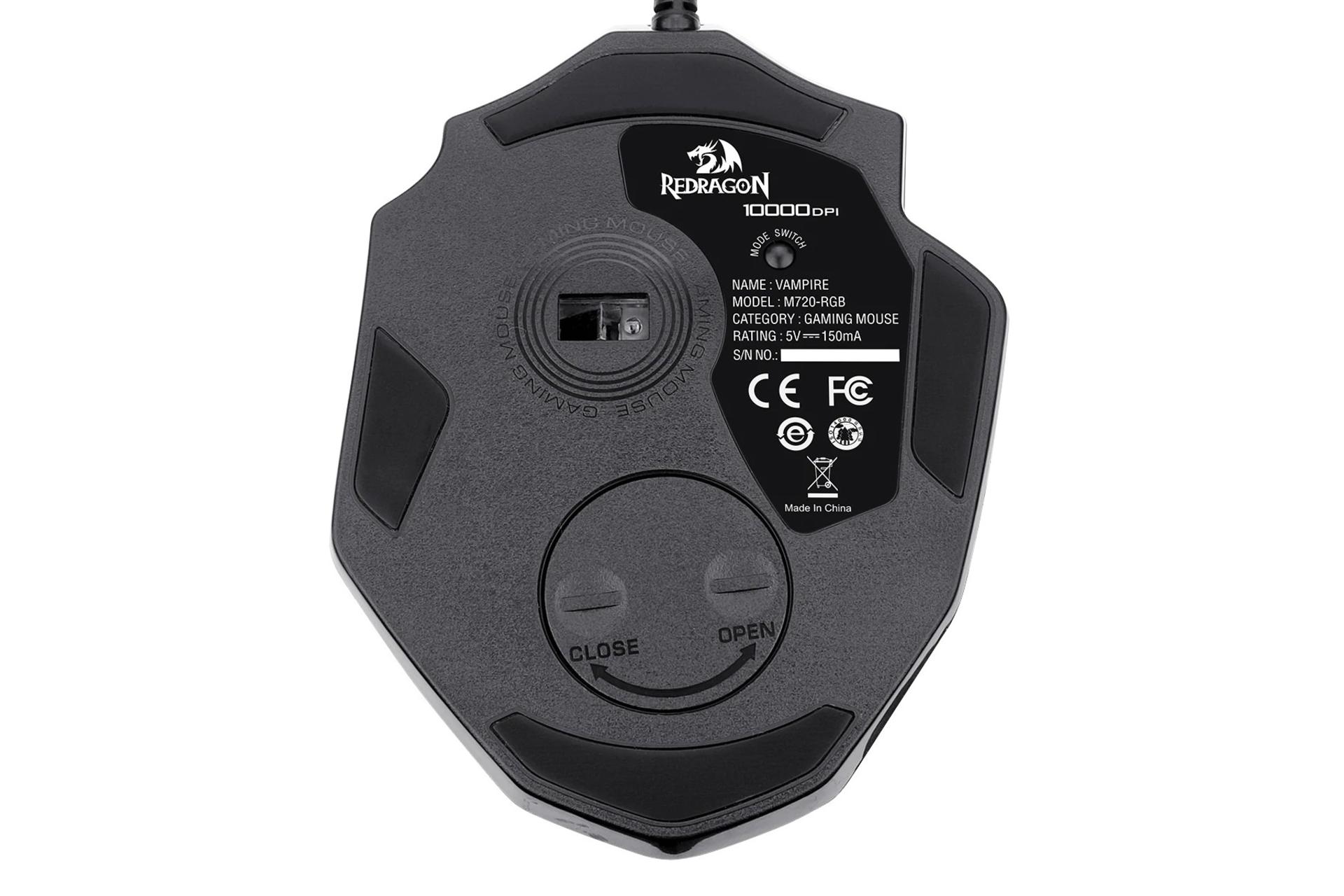 نمای پشت ماوس ردراگون Vampire M720