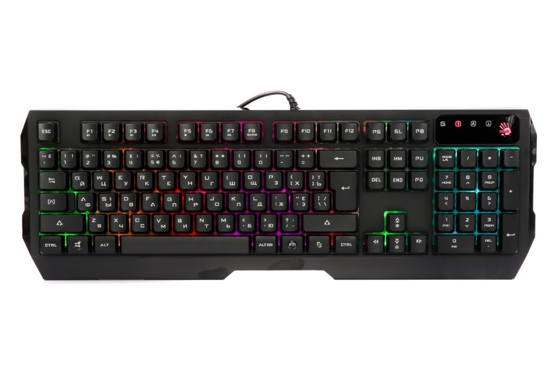 نمای جلو کیبورد گیمینگ A4tech Bloody Q135