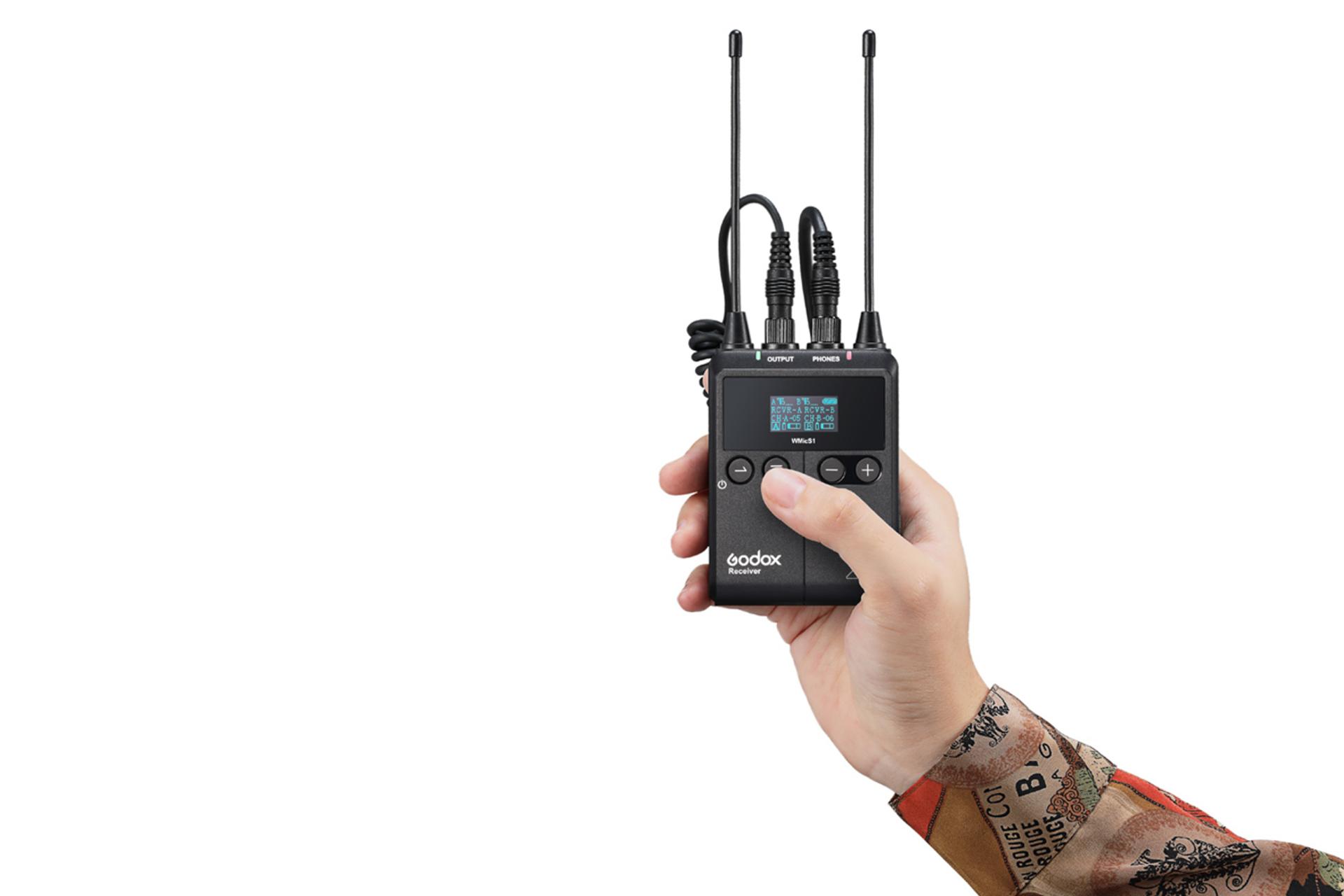 ابعاد میکروفون گودوکس Godox WMicS1 KIT1