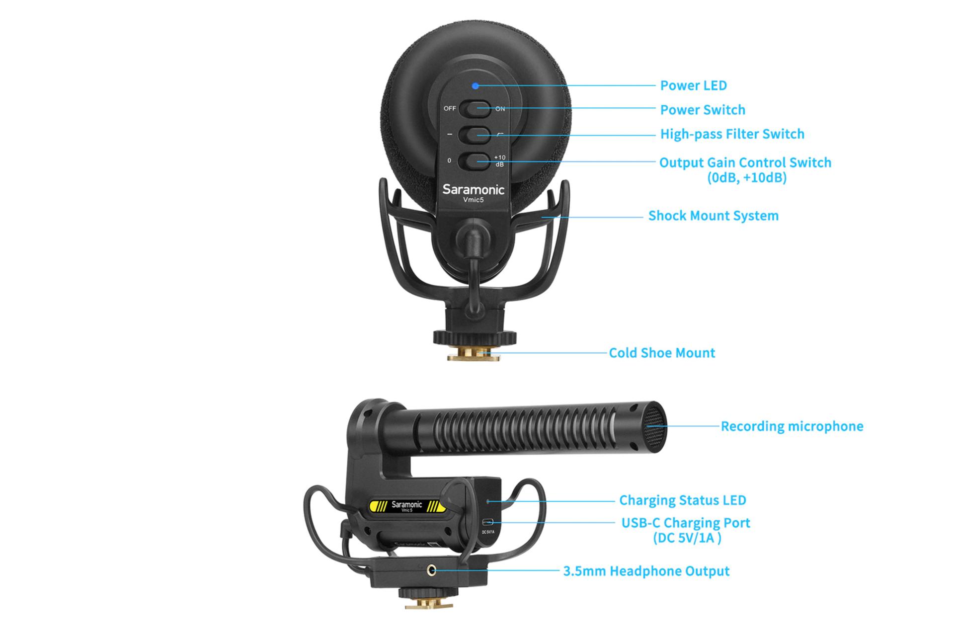 طراحی میکروفون سارامونیک Saramonic Vmic5